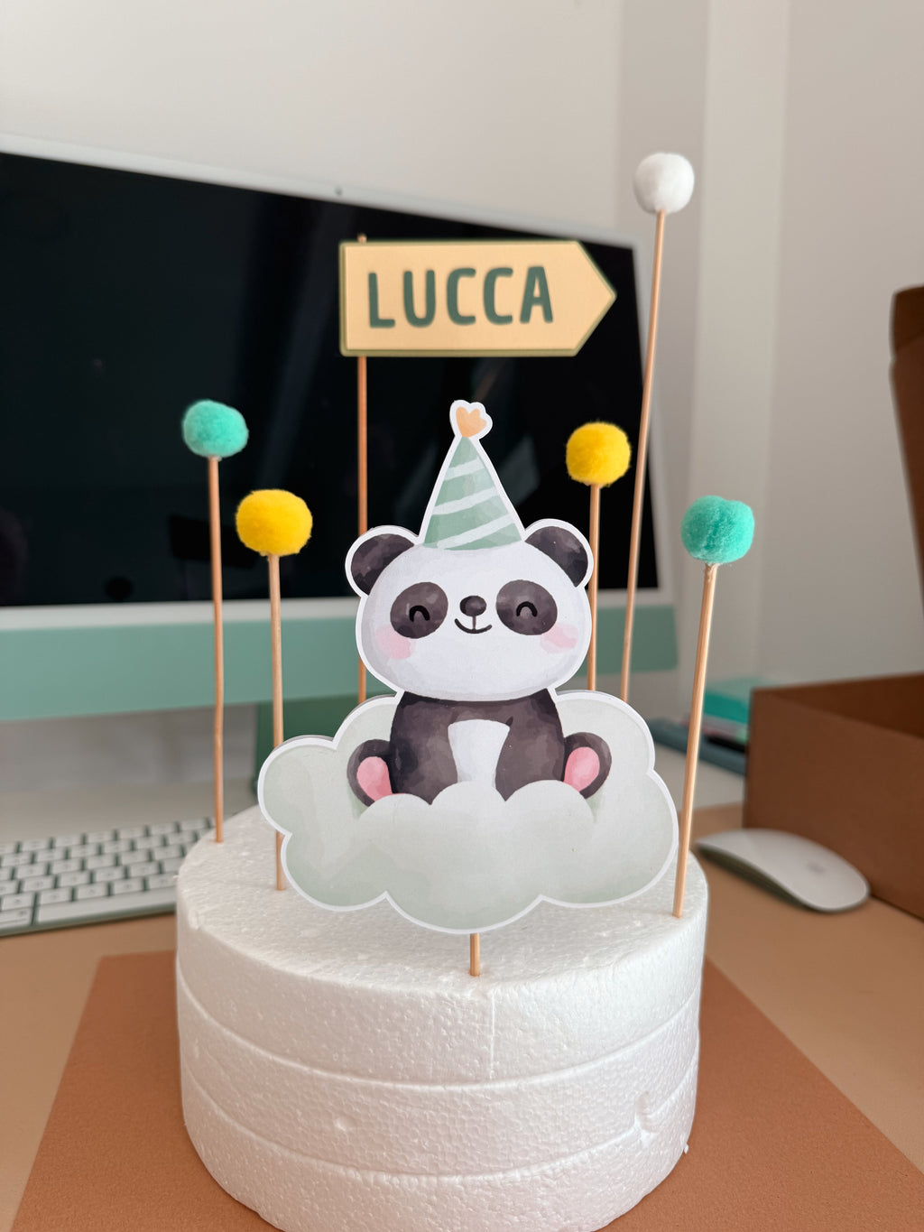 Panda | Topo de bolo vários elementos