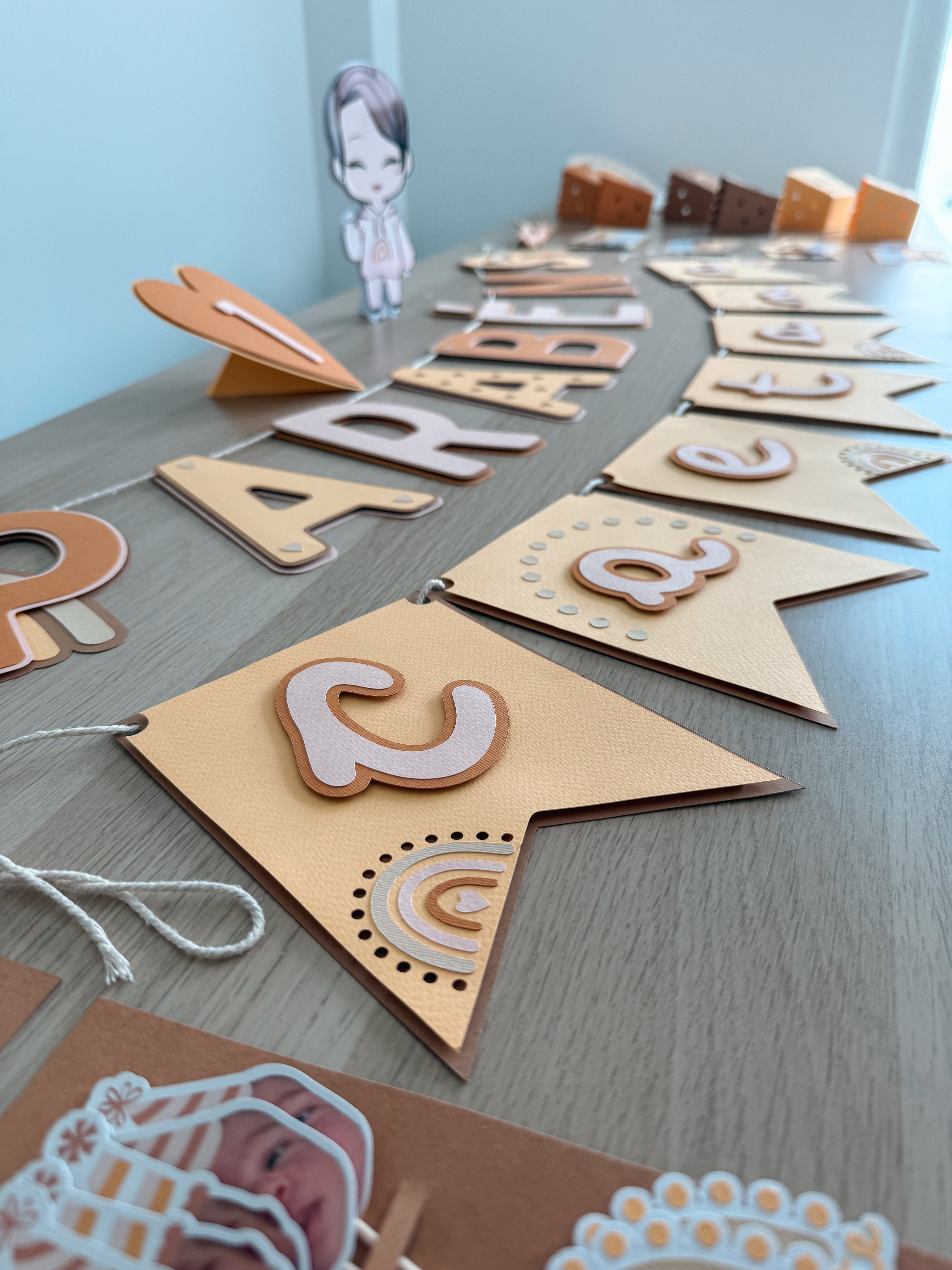 Arco íris boho | Bandeirola nome