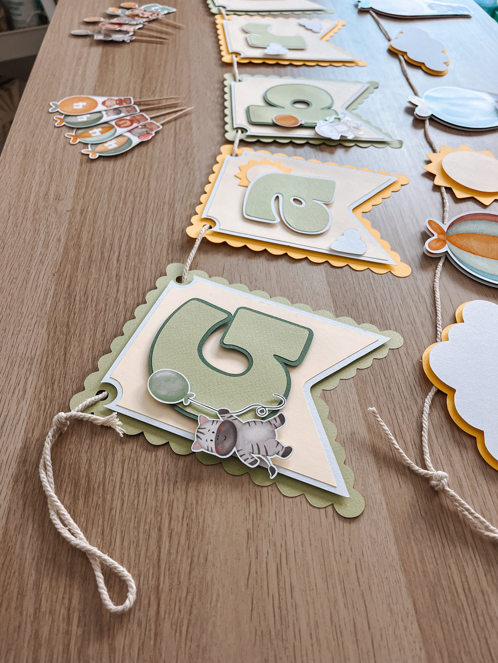 Animais balão | Bandeirola nome