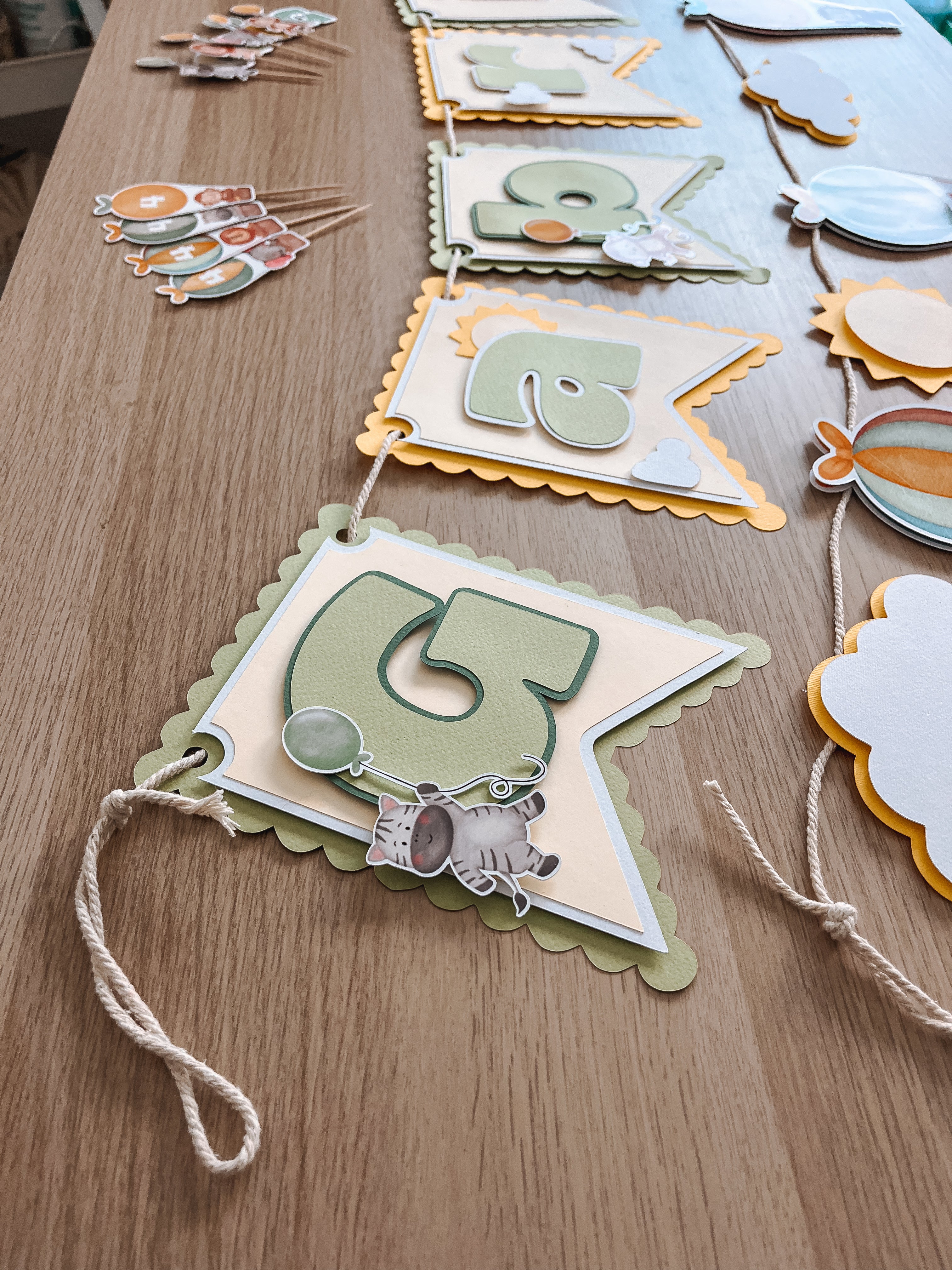 Animais balão | Bandeirola nome