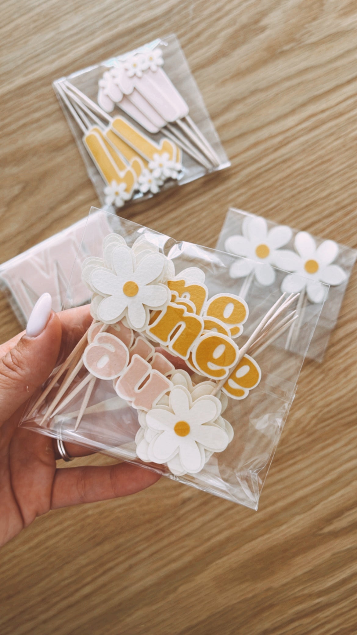 Margaridas | Mini toppers tema