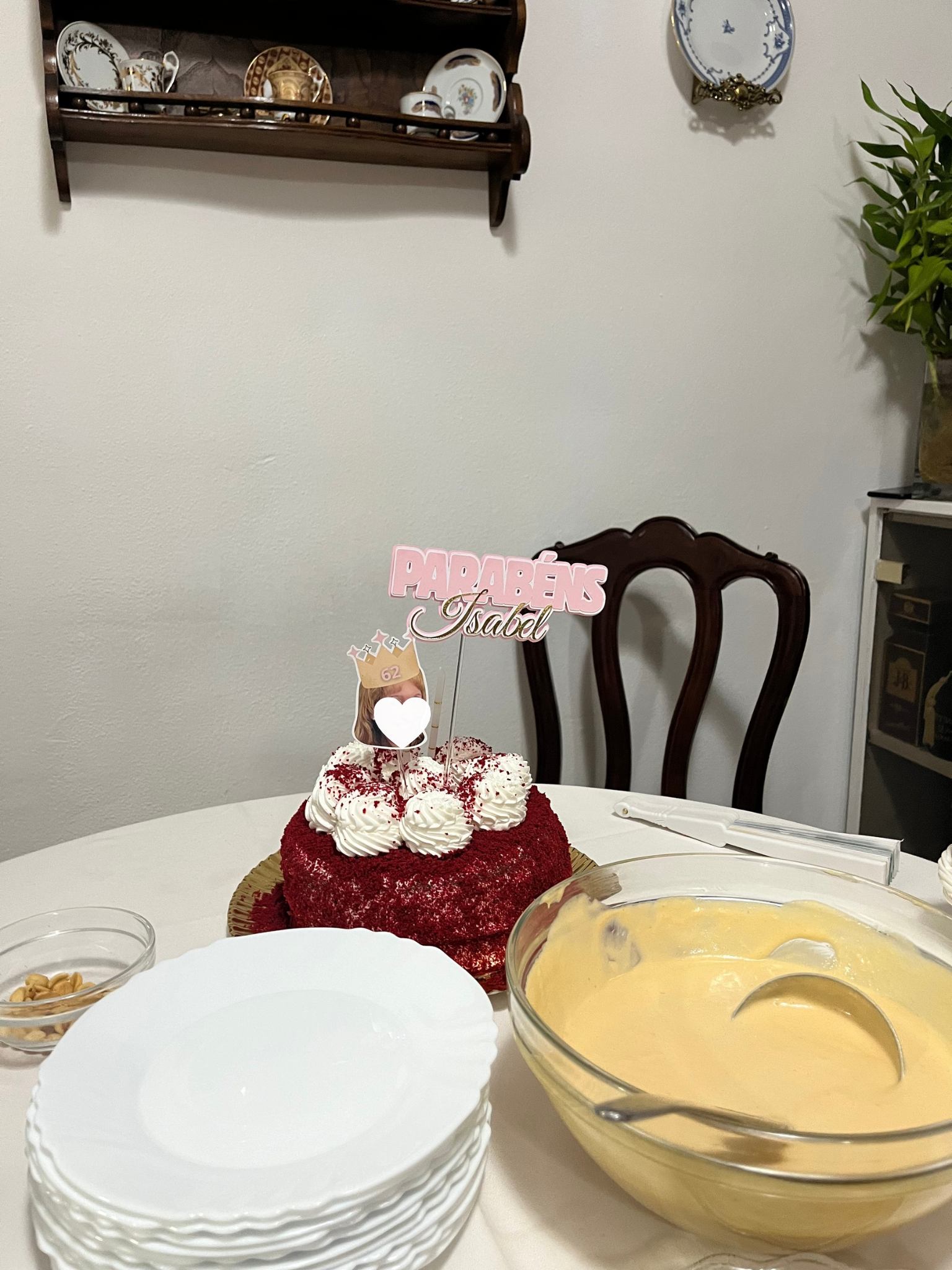 Parabéns nome + cara com coroa | Topo de bolo