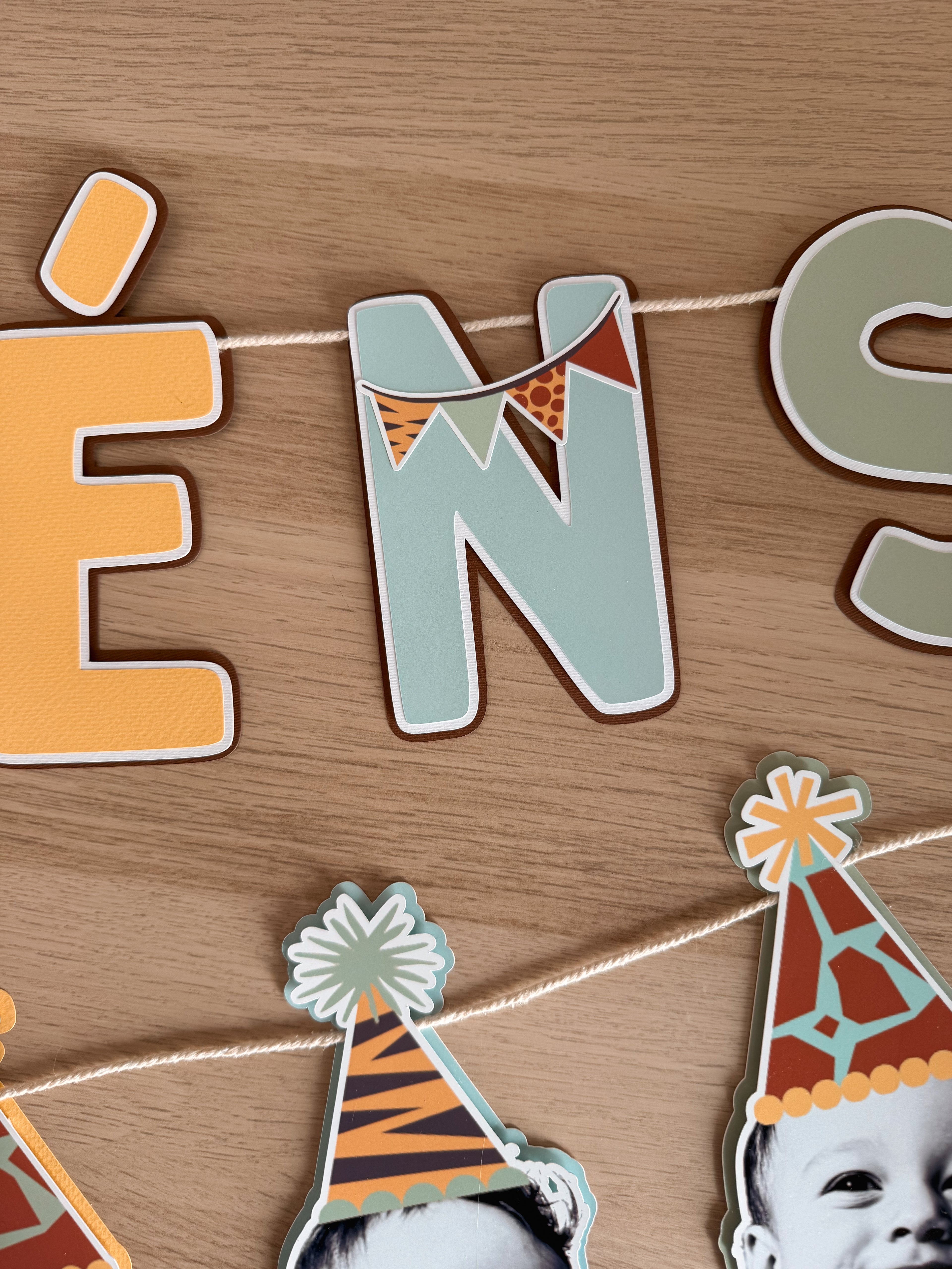 Animais em festa | Bandeirola parabéns