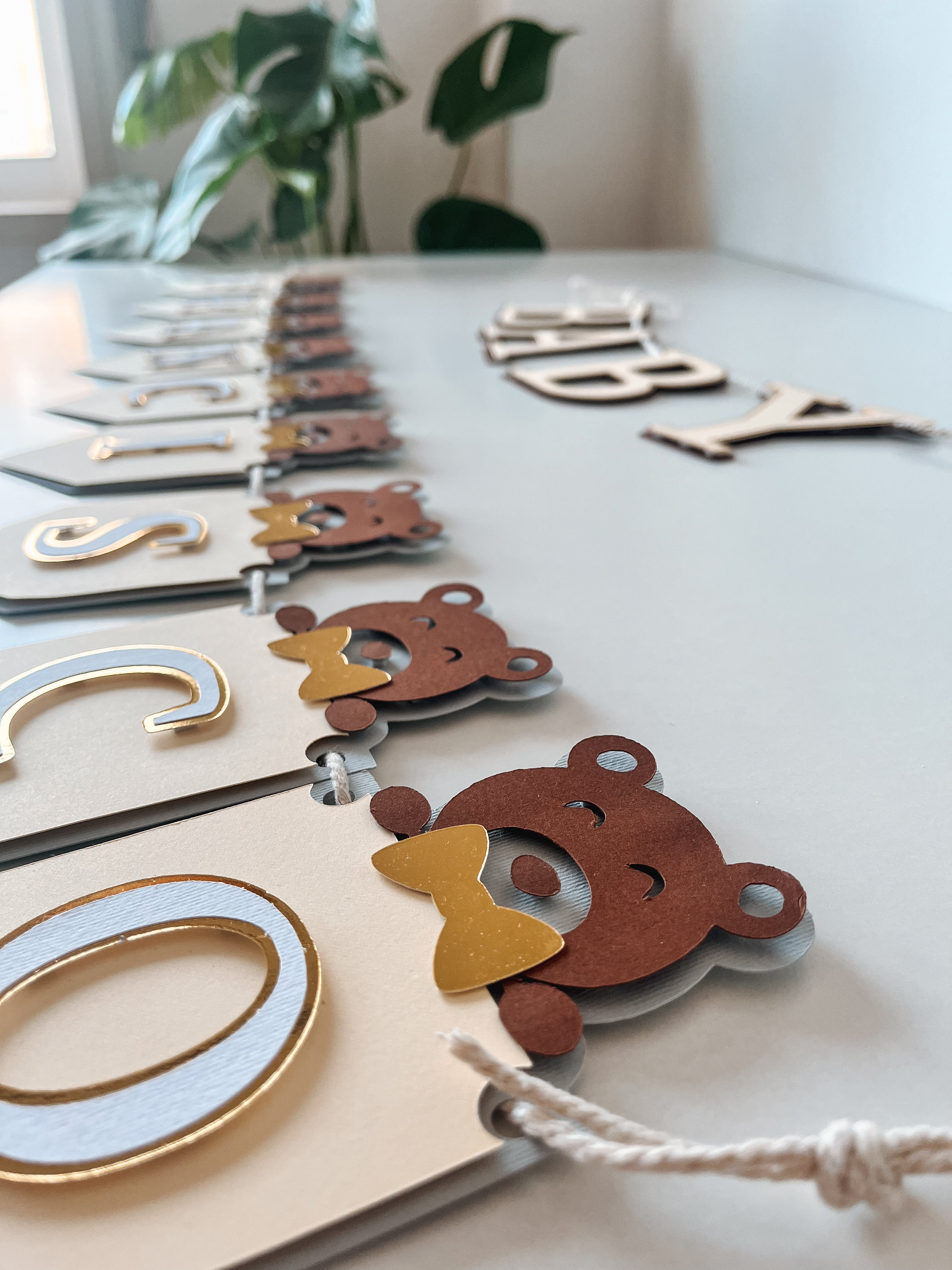 Ursinho baby shower | bandeirolas