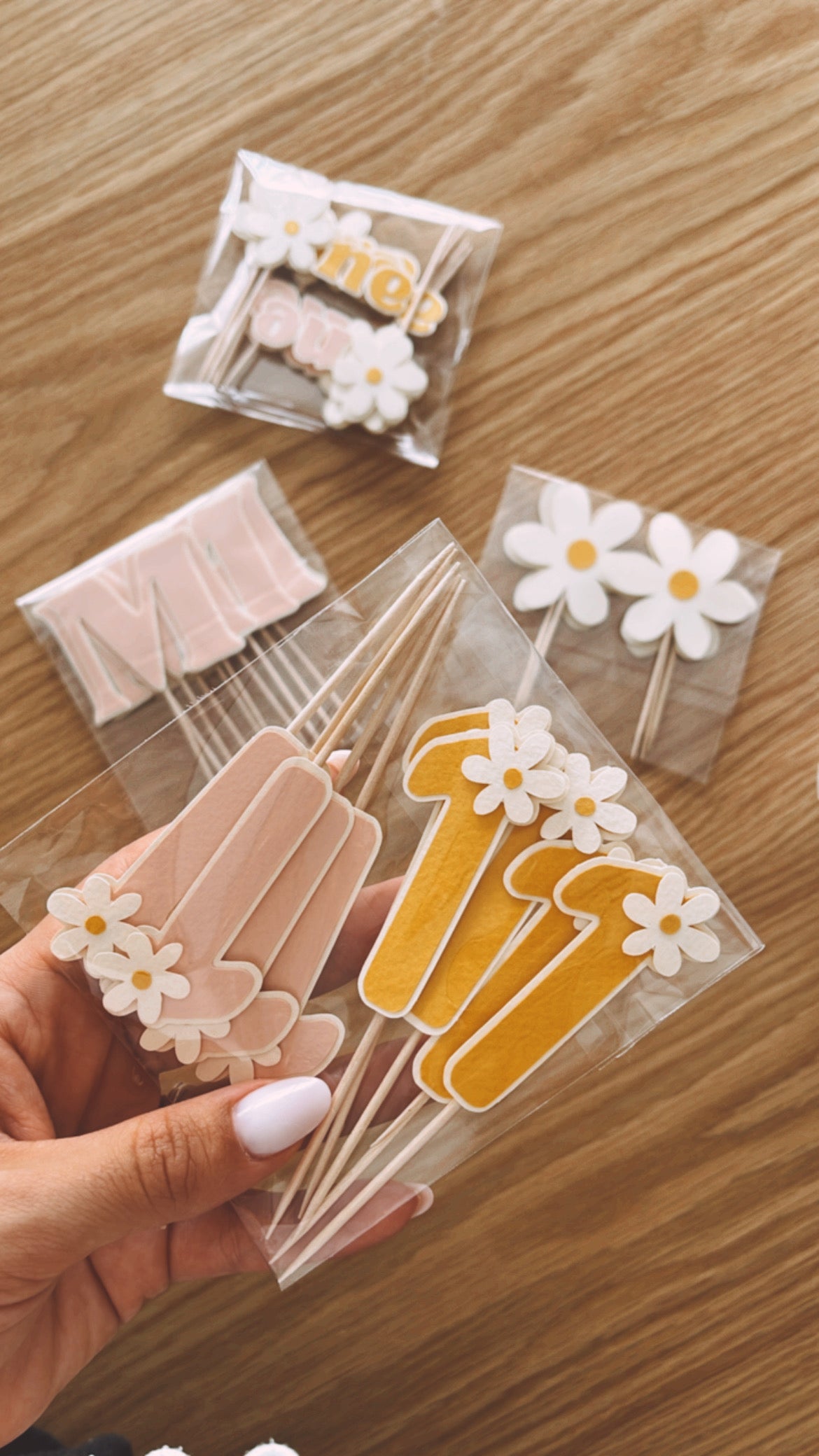 Margaridas | Mini toppers tema