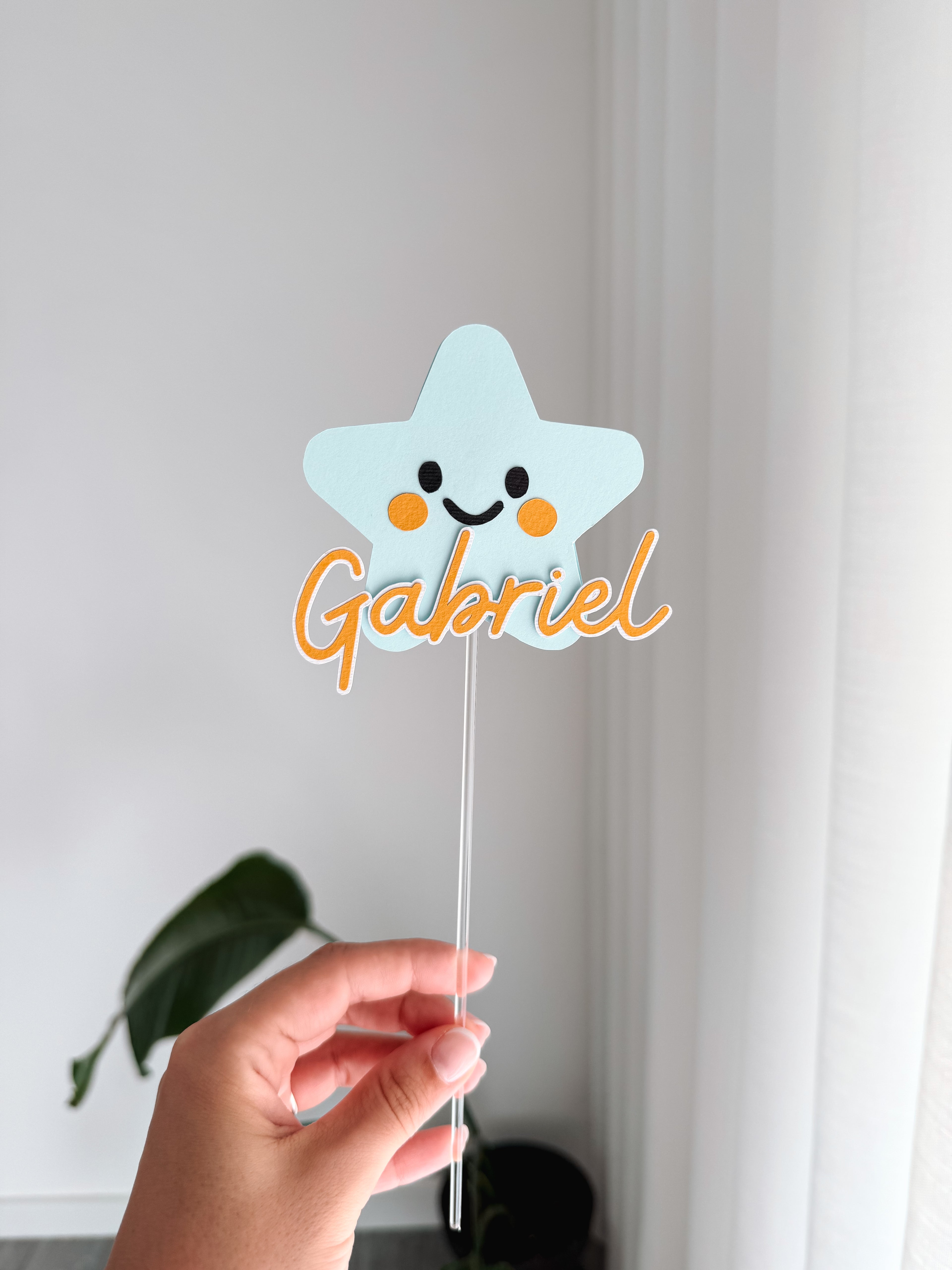 Estrela sorridente | Topo de bolo simples