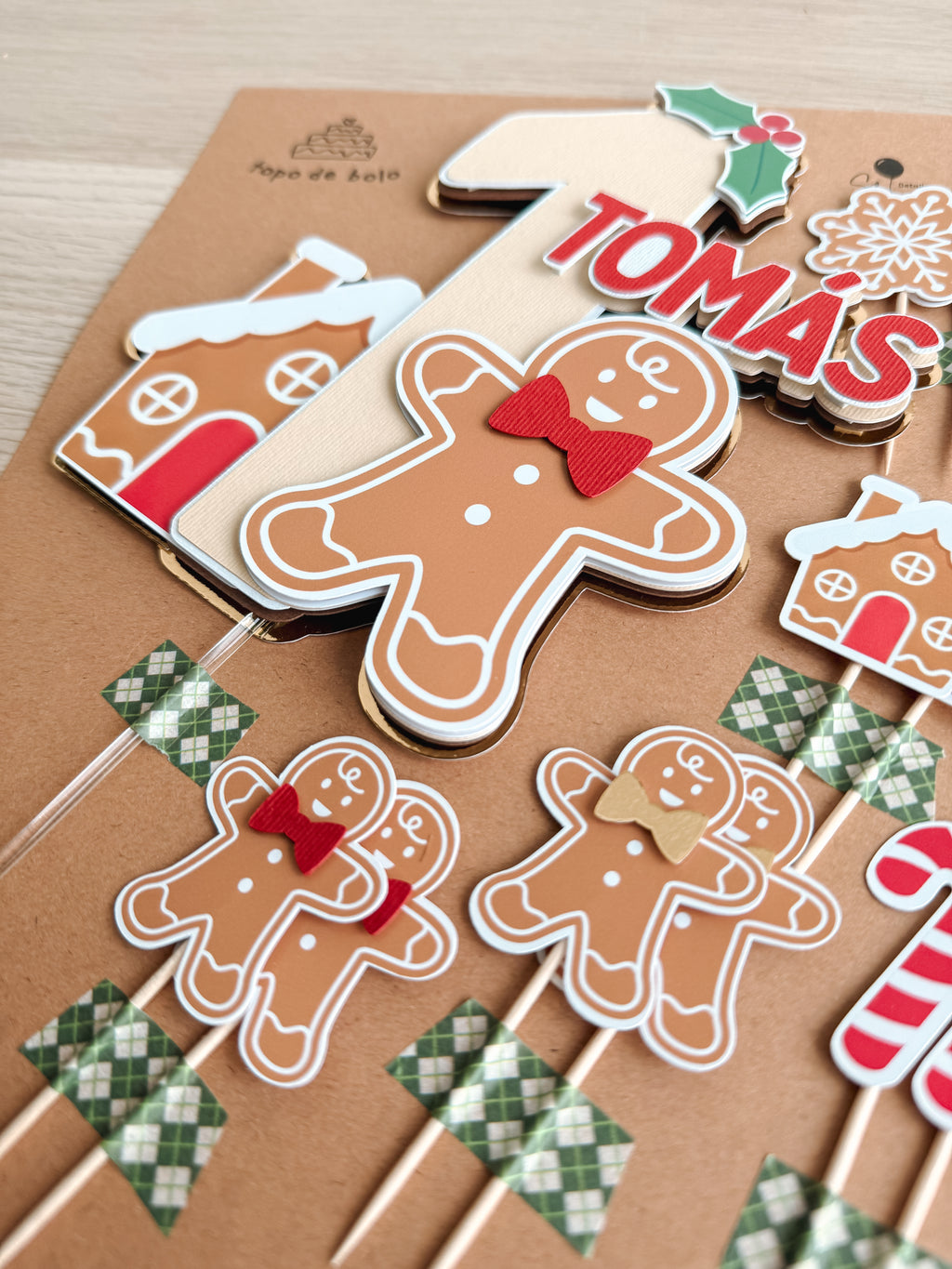 Gingerbread | topo de bolo premium