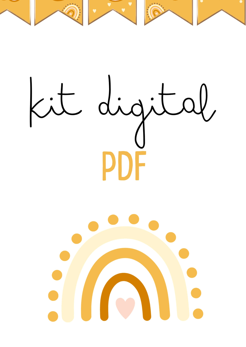 Arco-íris boho - KIT DIGITAL (PDF)