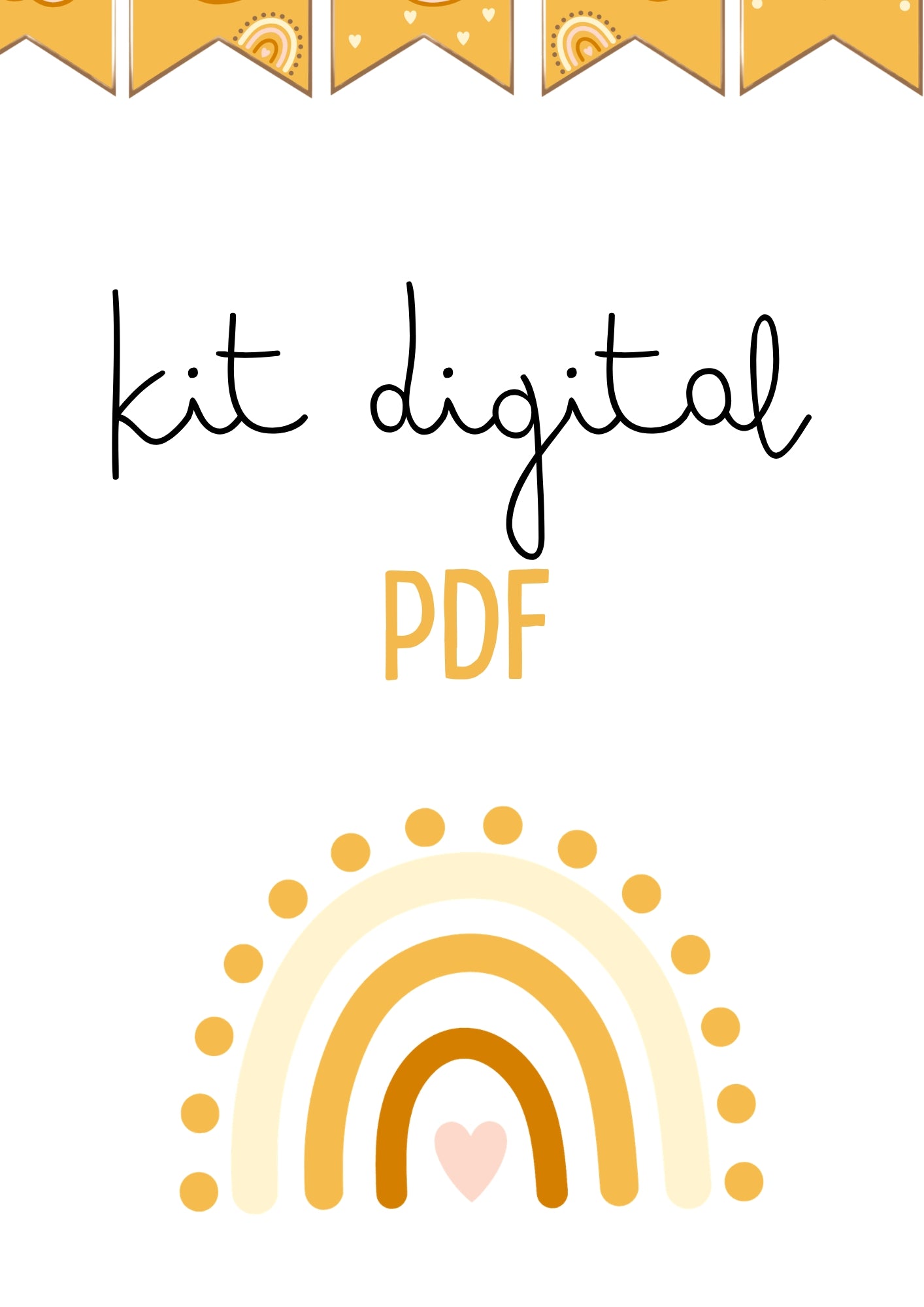 Arco-íris boho - KIT DIGITAL (PDF)