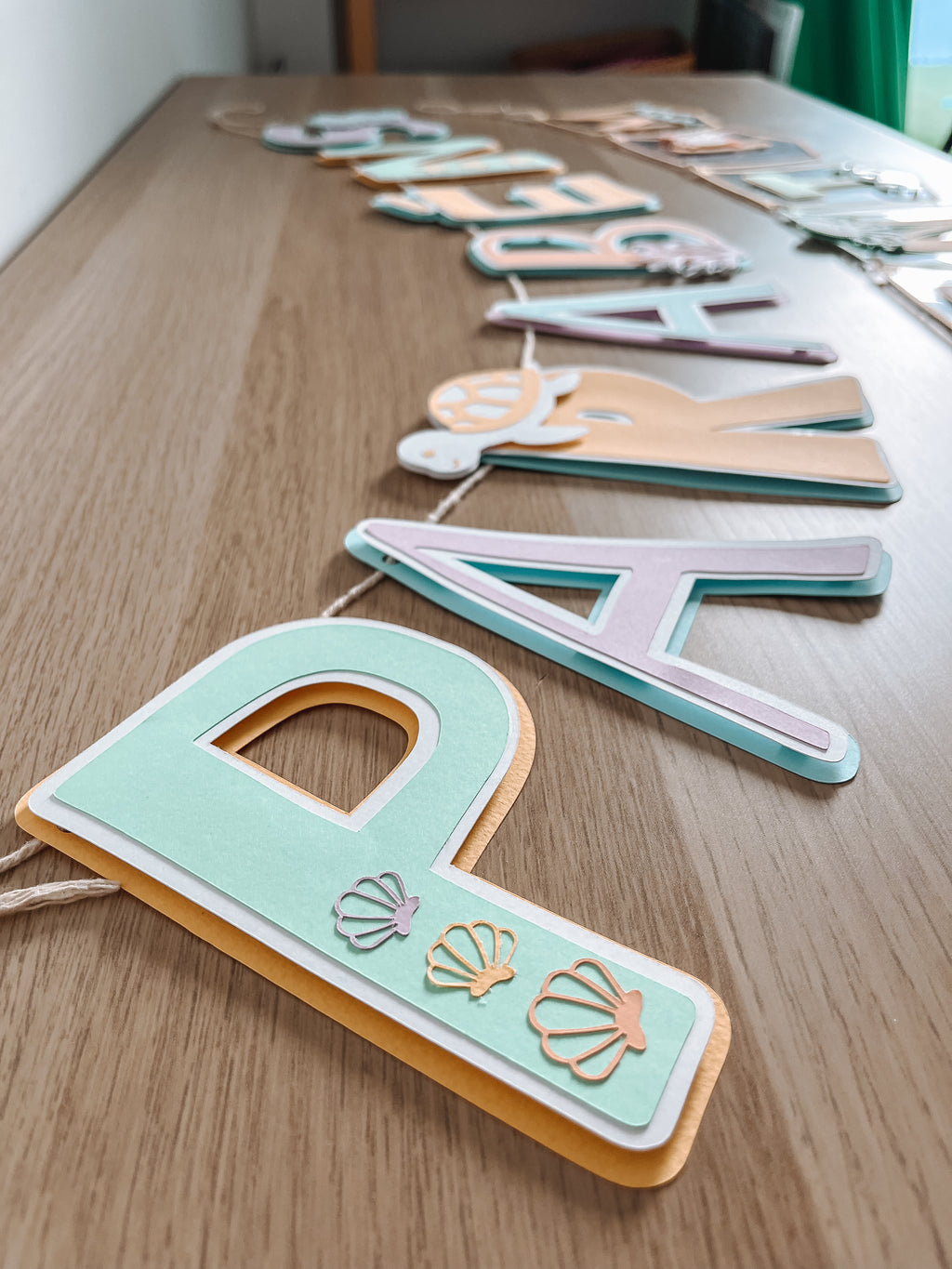 Animais do mar | Bandeirola parabéns