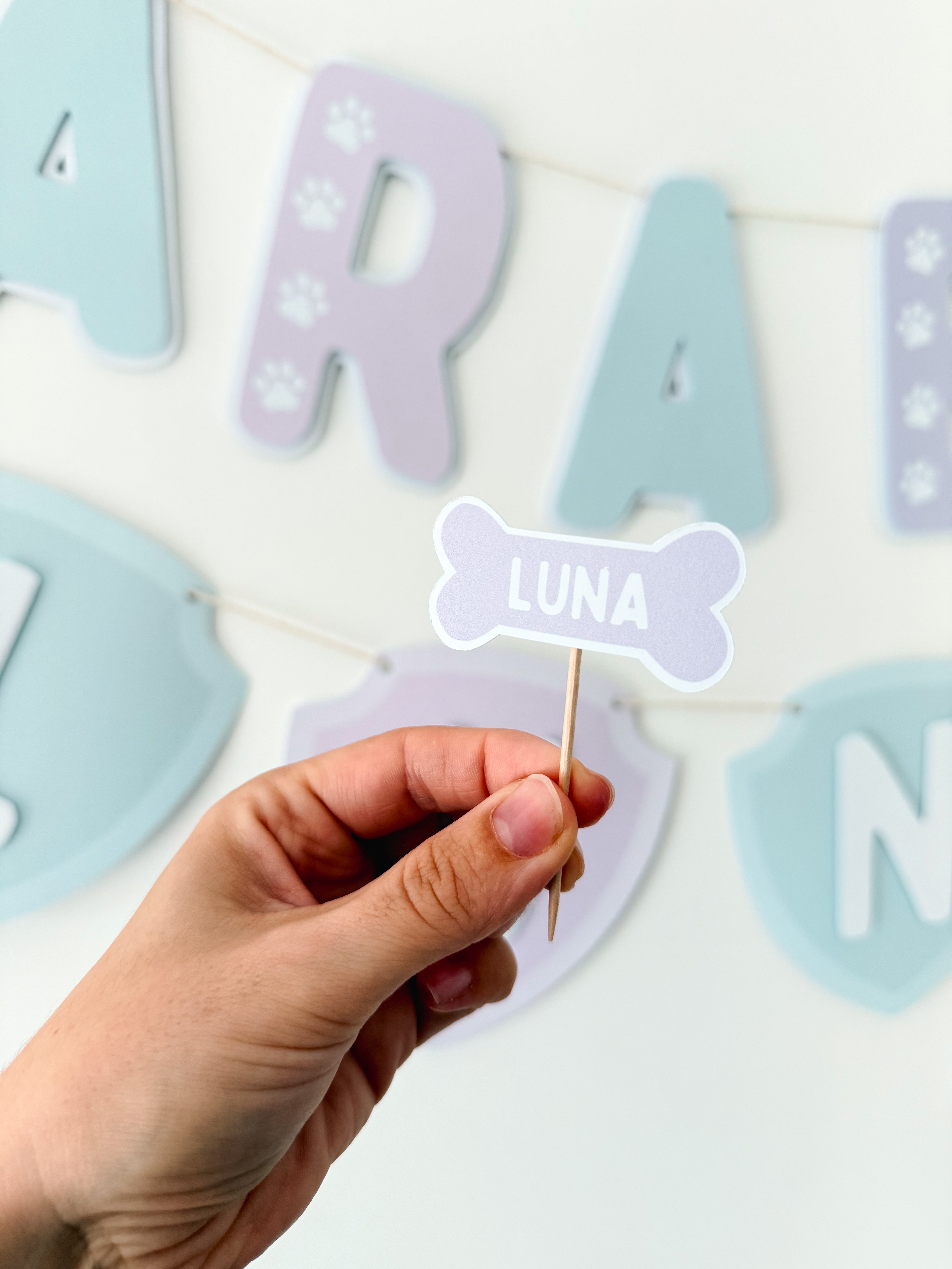 Patas em ação | Mini toppers tema