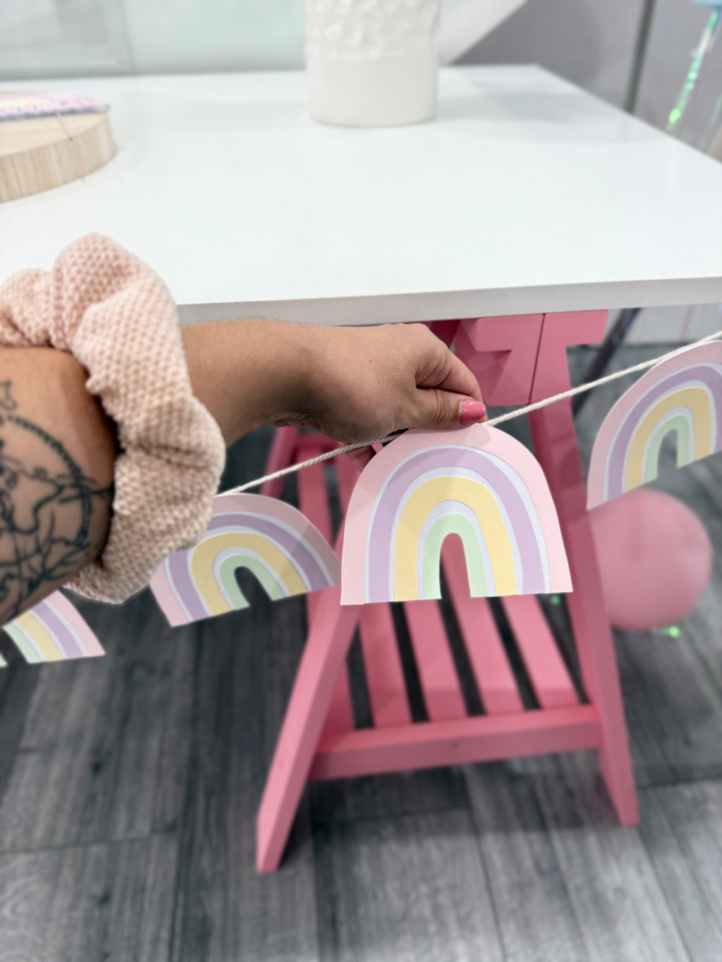 Arco íris minimal | Bandeirola tema