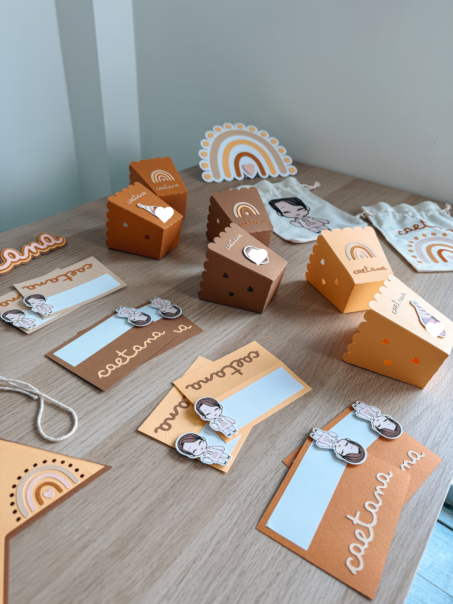 Arco íris boho | Placas identificadoras