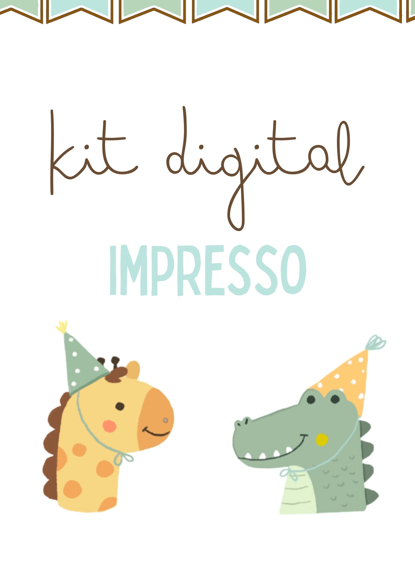 Animais em festa - KIT DIGITAL IMPRESSO