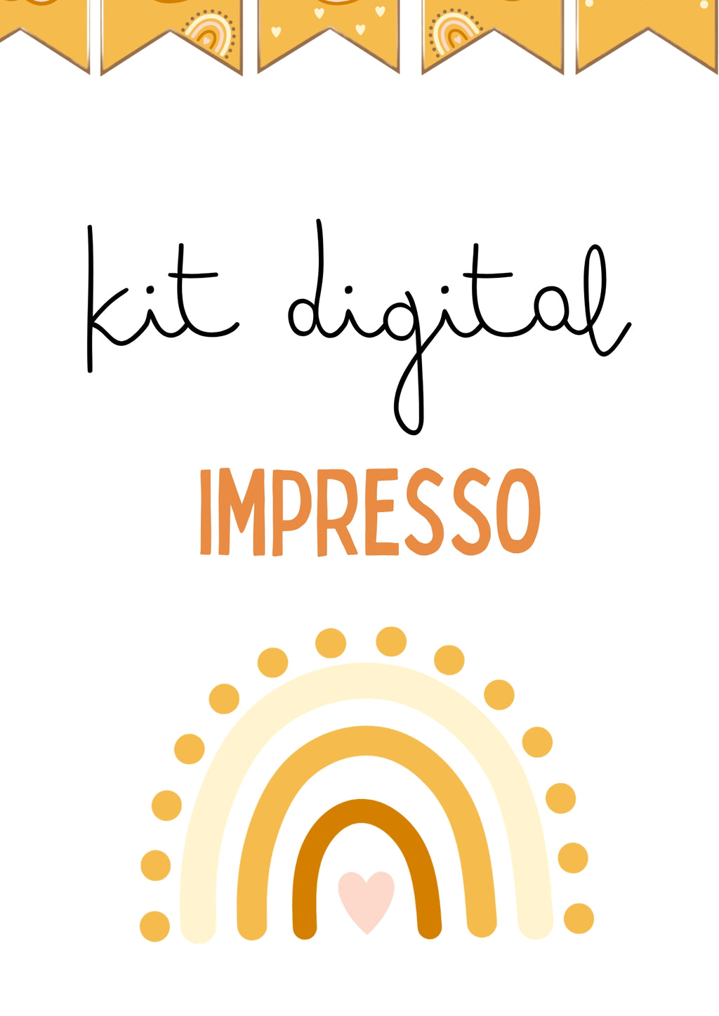 Arco-iris boho - KIT DIGITAL IMPRESSO