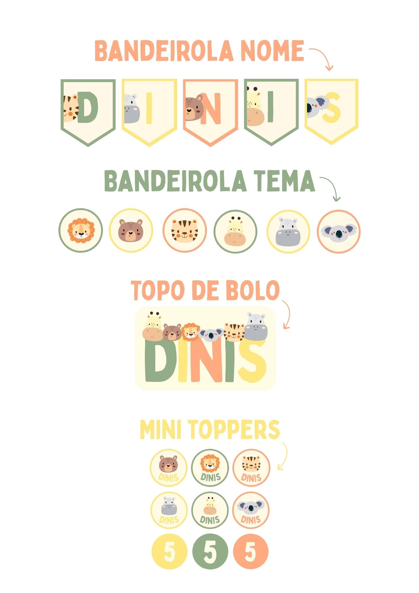 Animais da selva | Kit digital