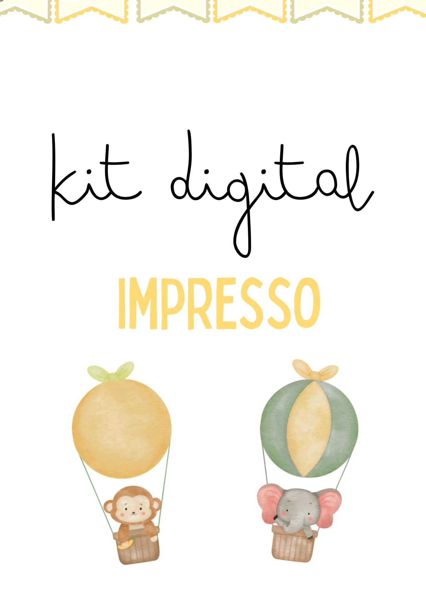 Animais balão - KIT DIGITAL IMPRESSO
