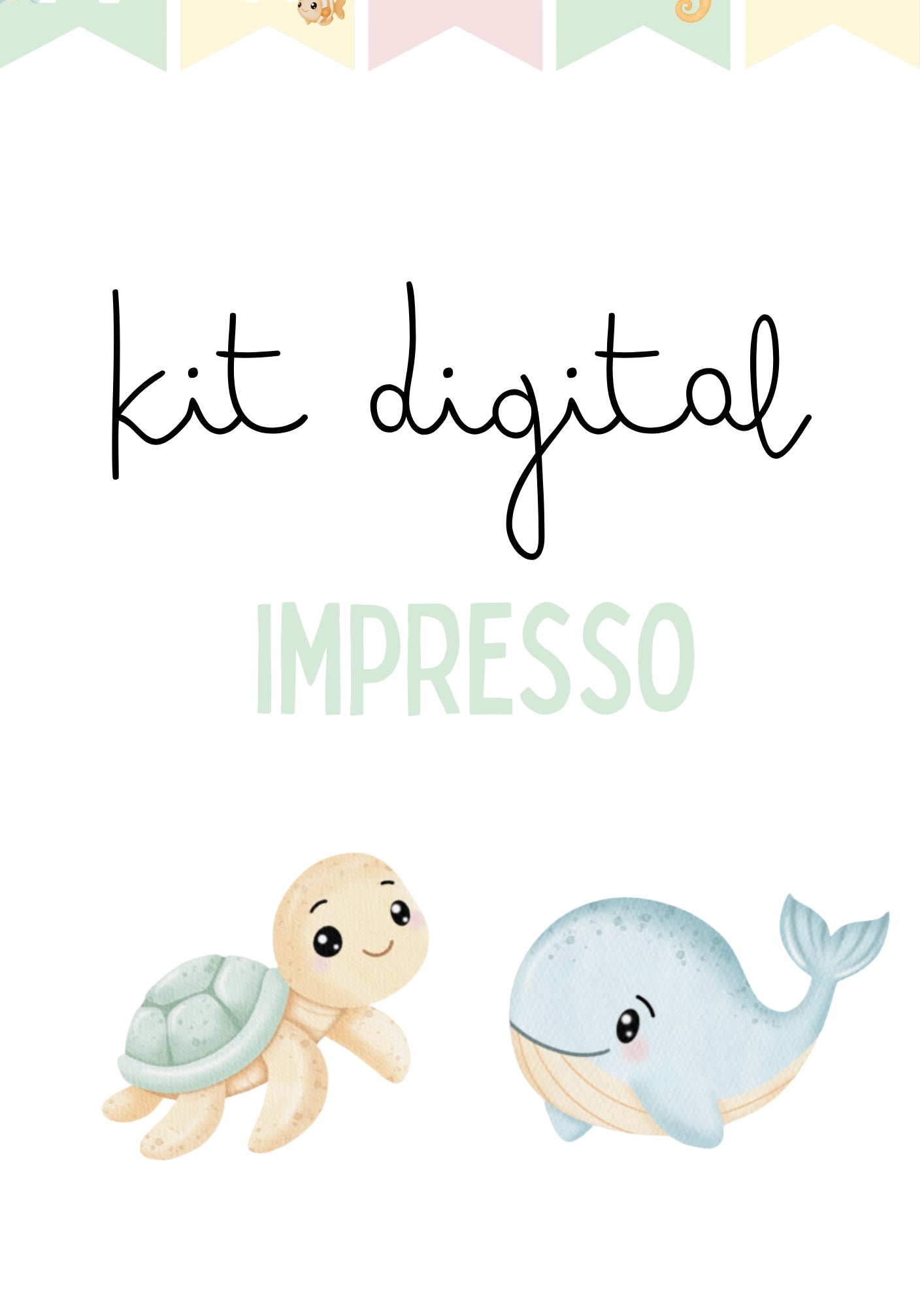 Animais do mar - KIT DIGITAL IMPRESSO