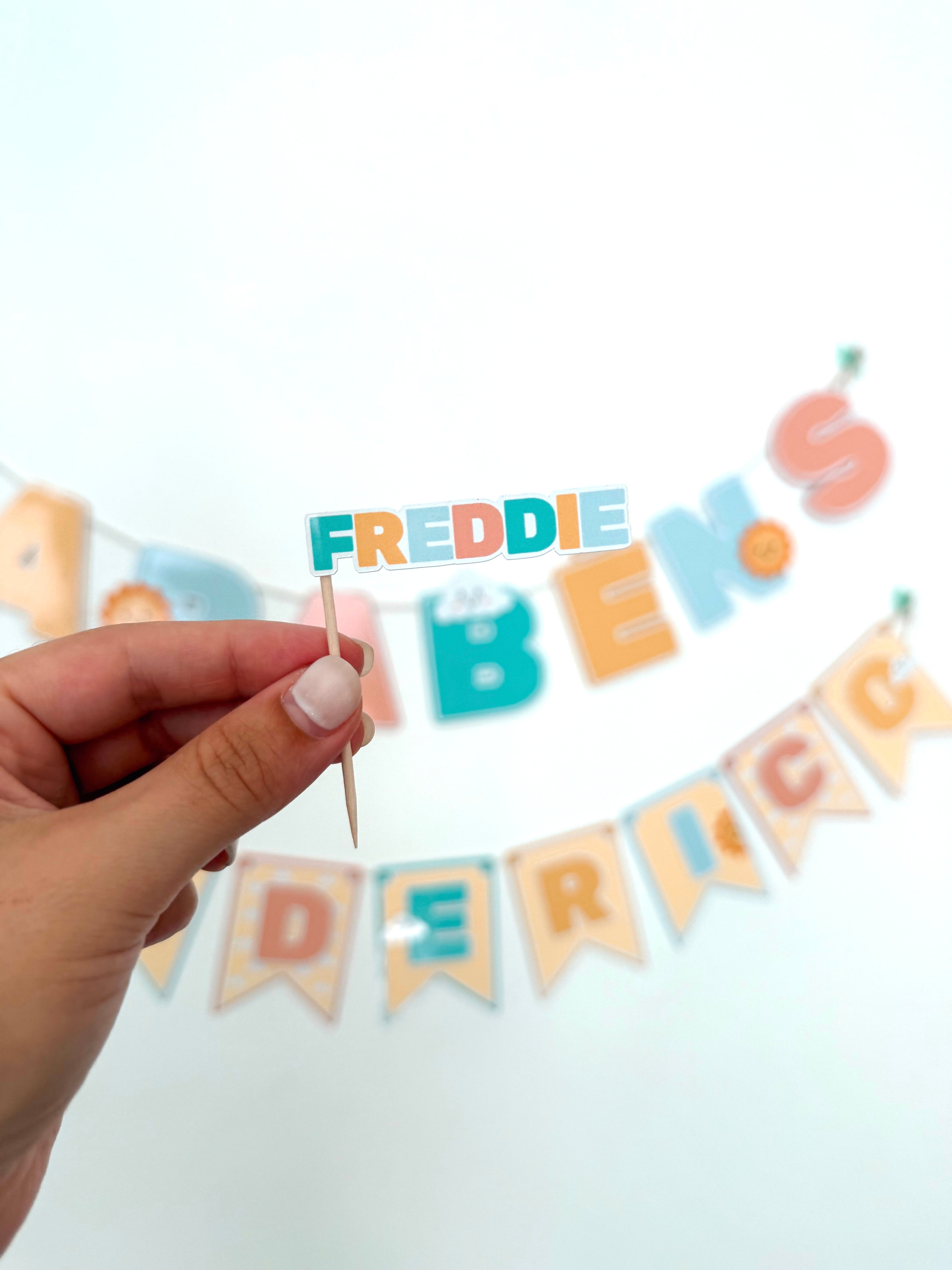 Sol e núvens fofinhos | Mini toppers tema