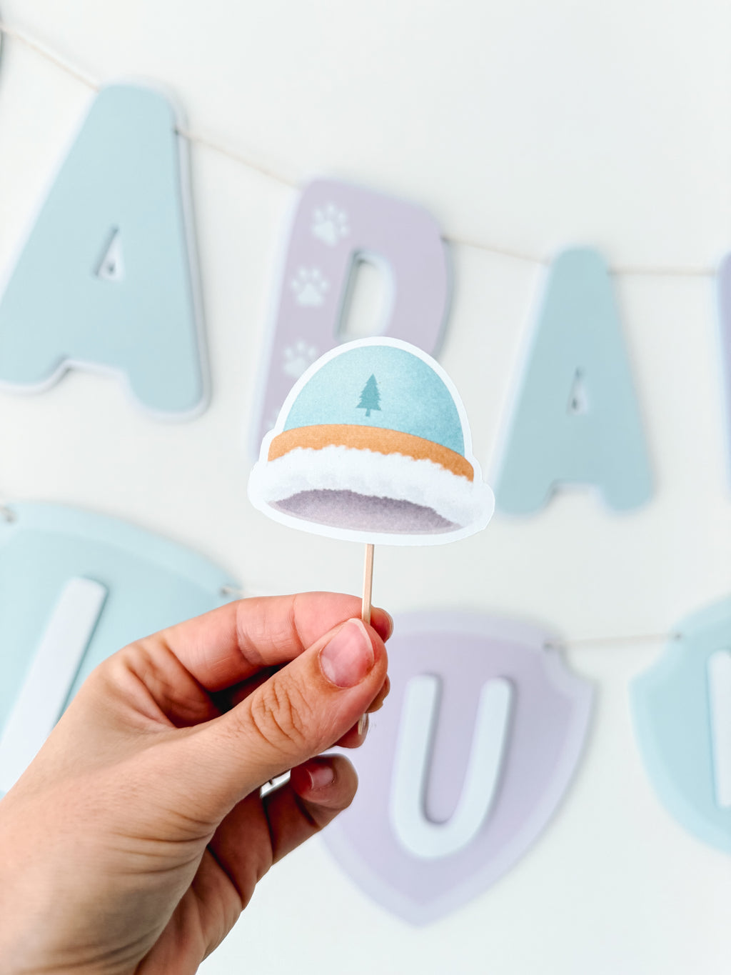 Patas em ação | Mini toppers tema