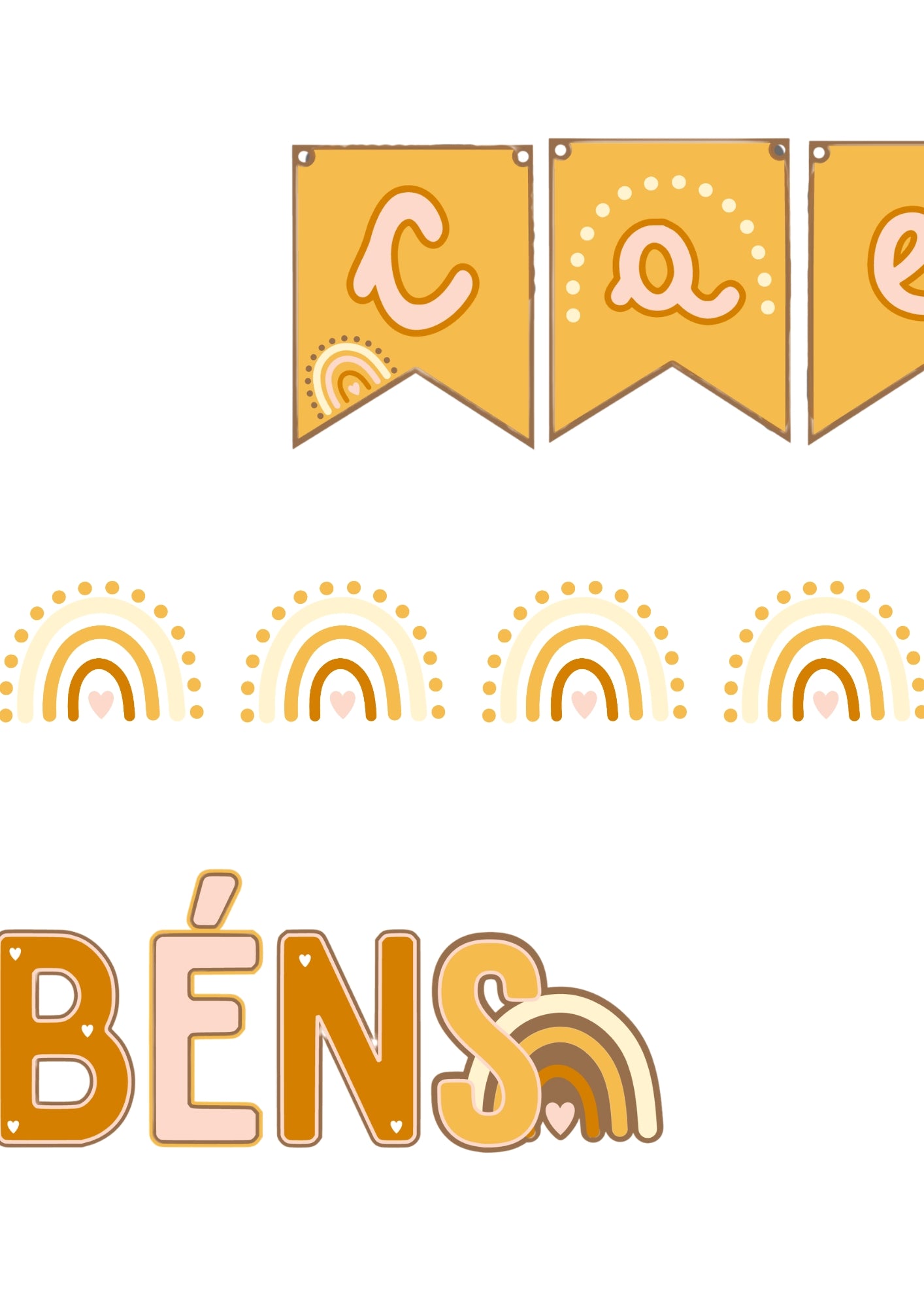 Arco-iris boho - KIT DIGITAL IMPRESSO