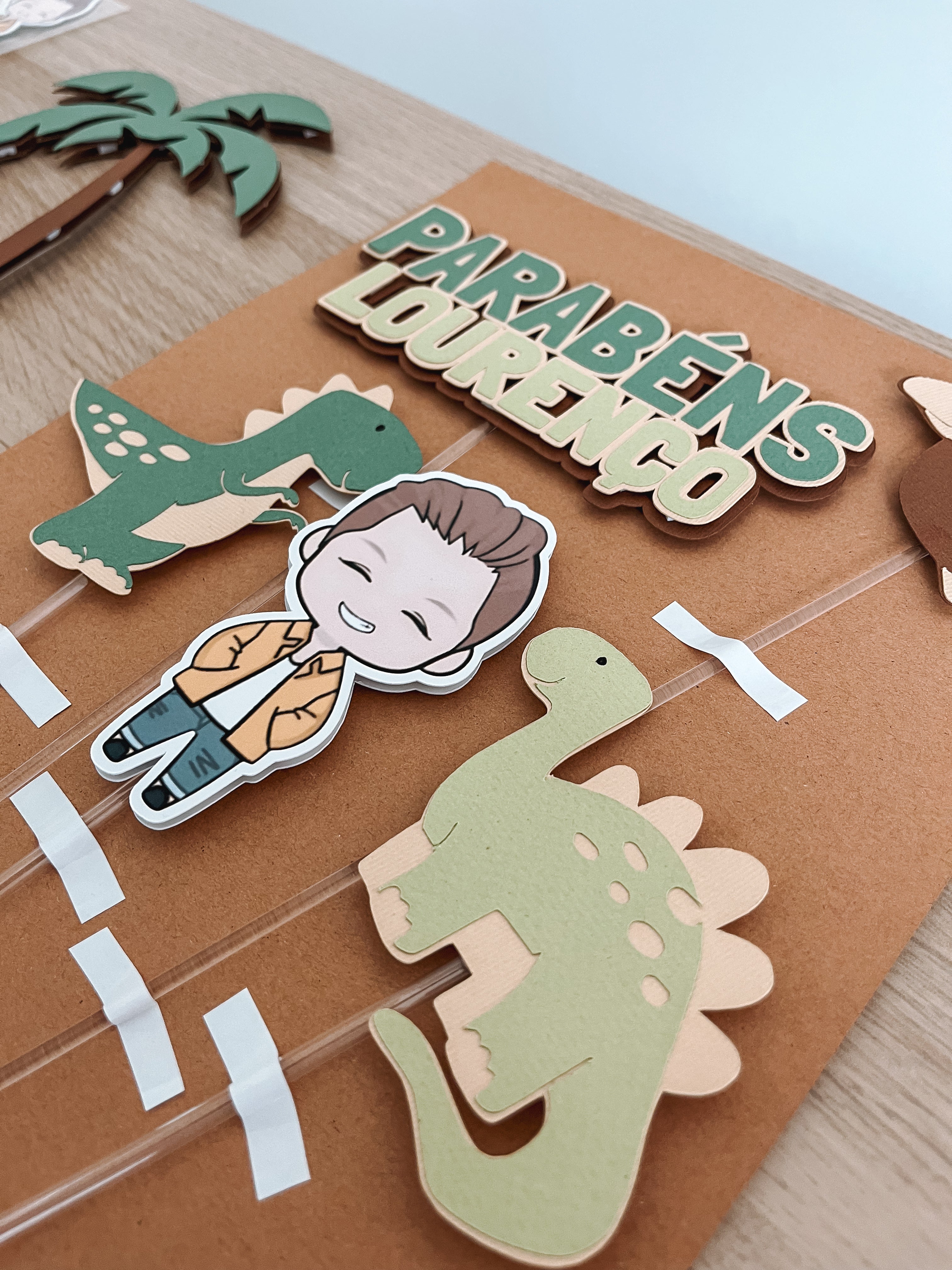 Dinos | Topo de bolo vários elementos