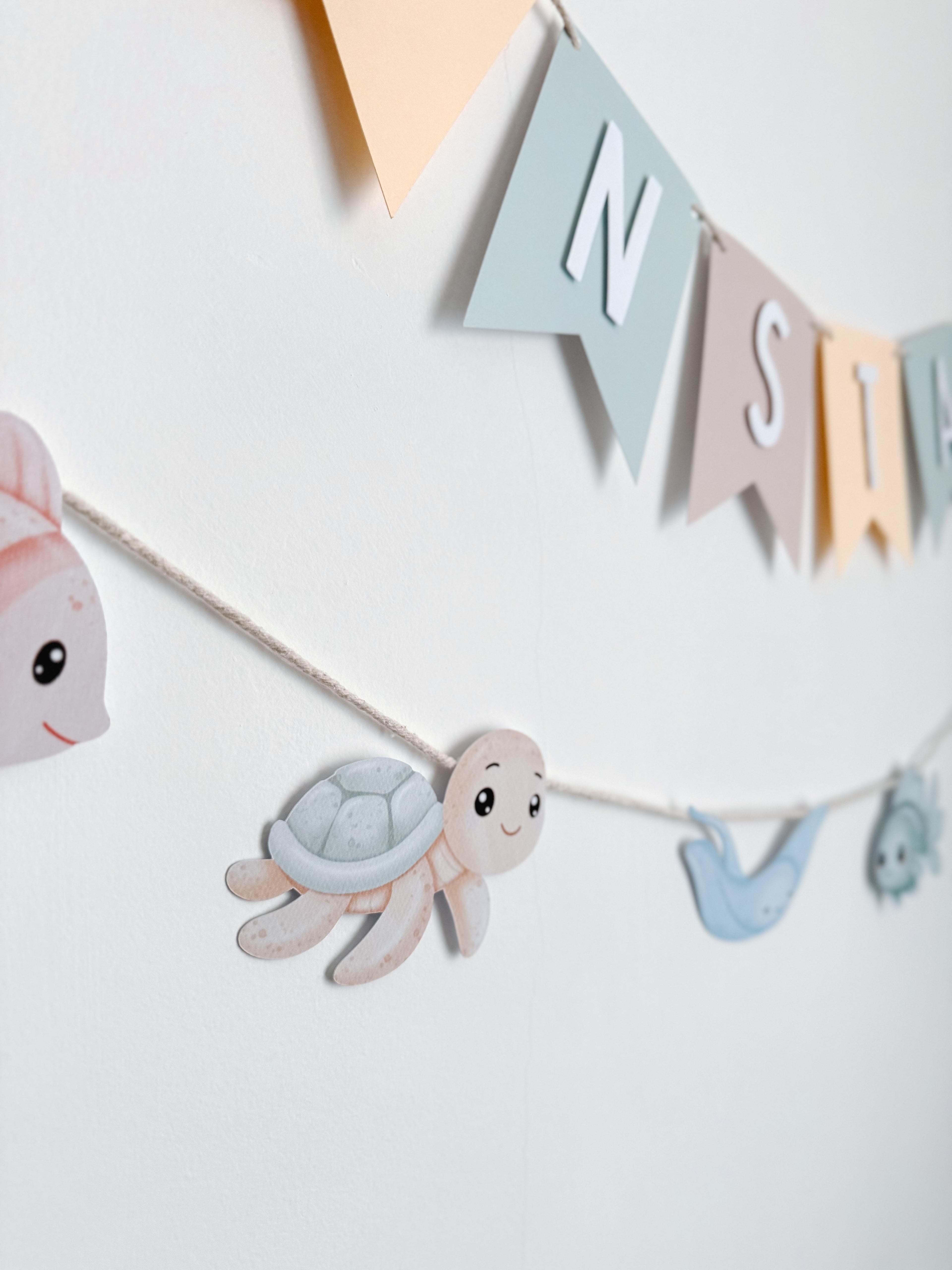 Animais do mar aquarela | Bandeirola tema