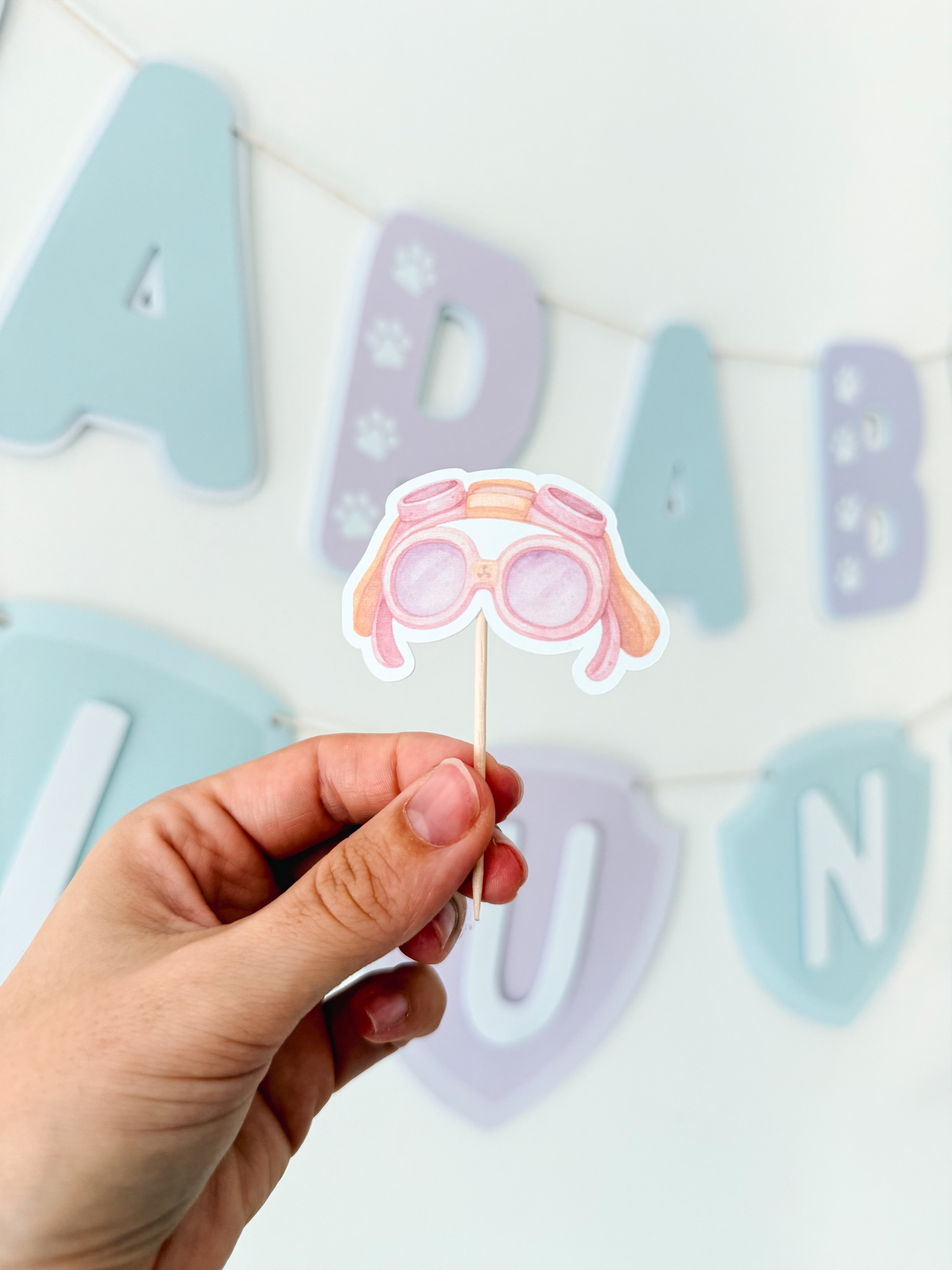 Patas em ação | Mini toppers tema