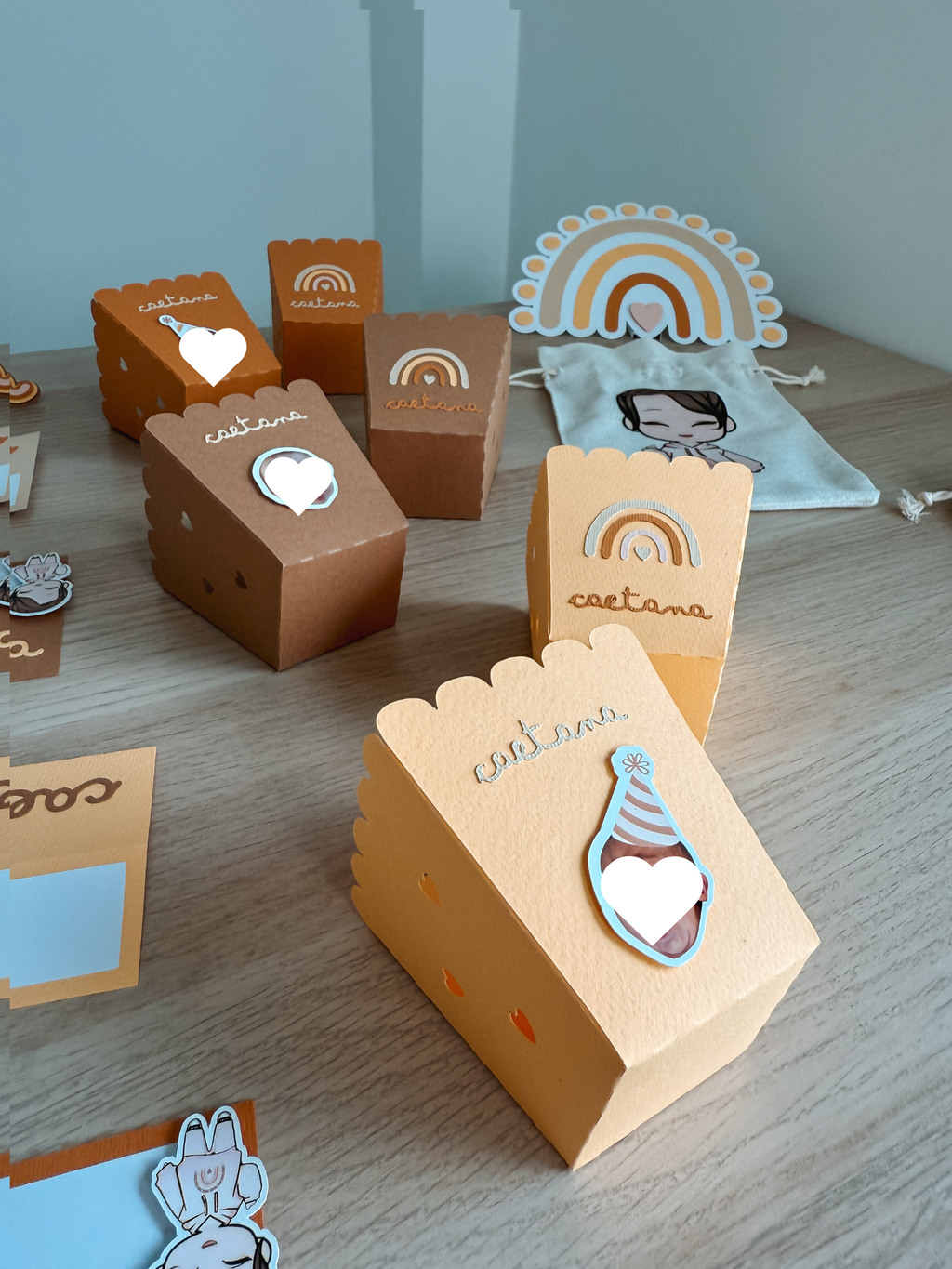 Arco íris boho | Caixas de pipocas