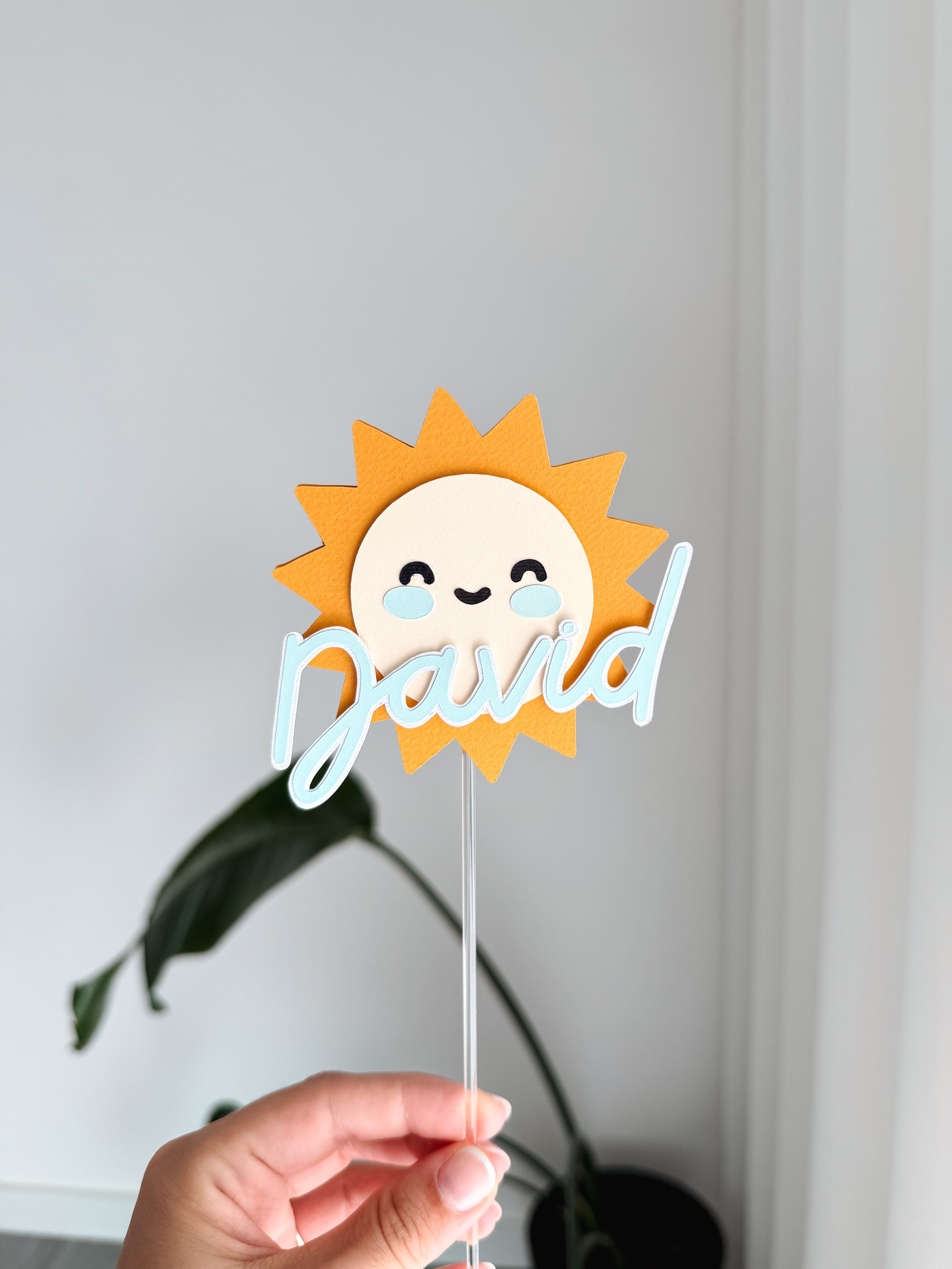 Sol sorridente | Topo de bolo simples