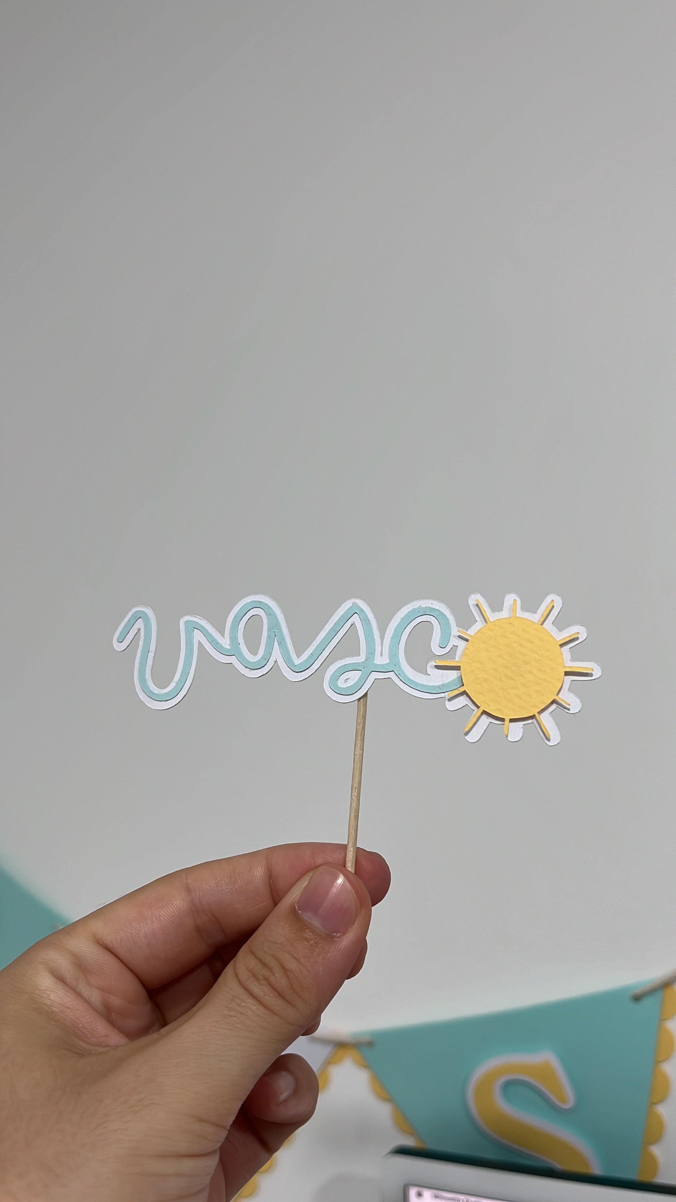 Volta ao sol | Mini toppers tema