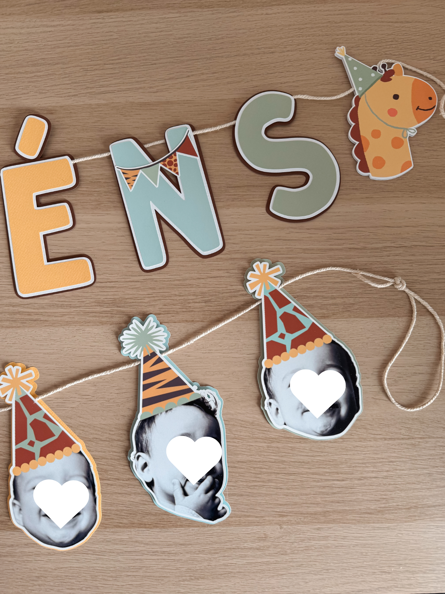 Animais em festa | Bandeirola parabéns