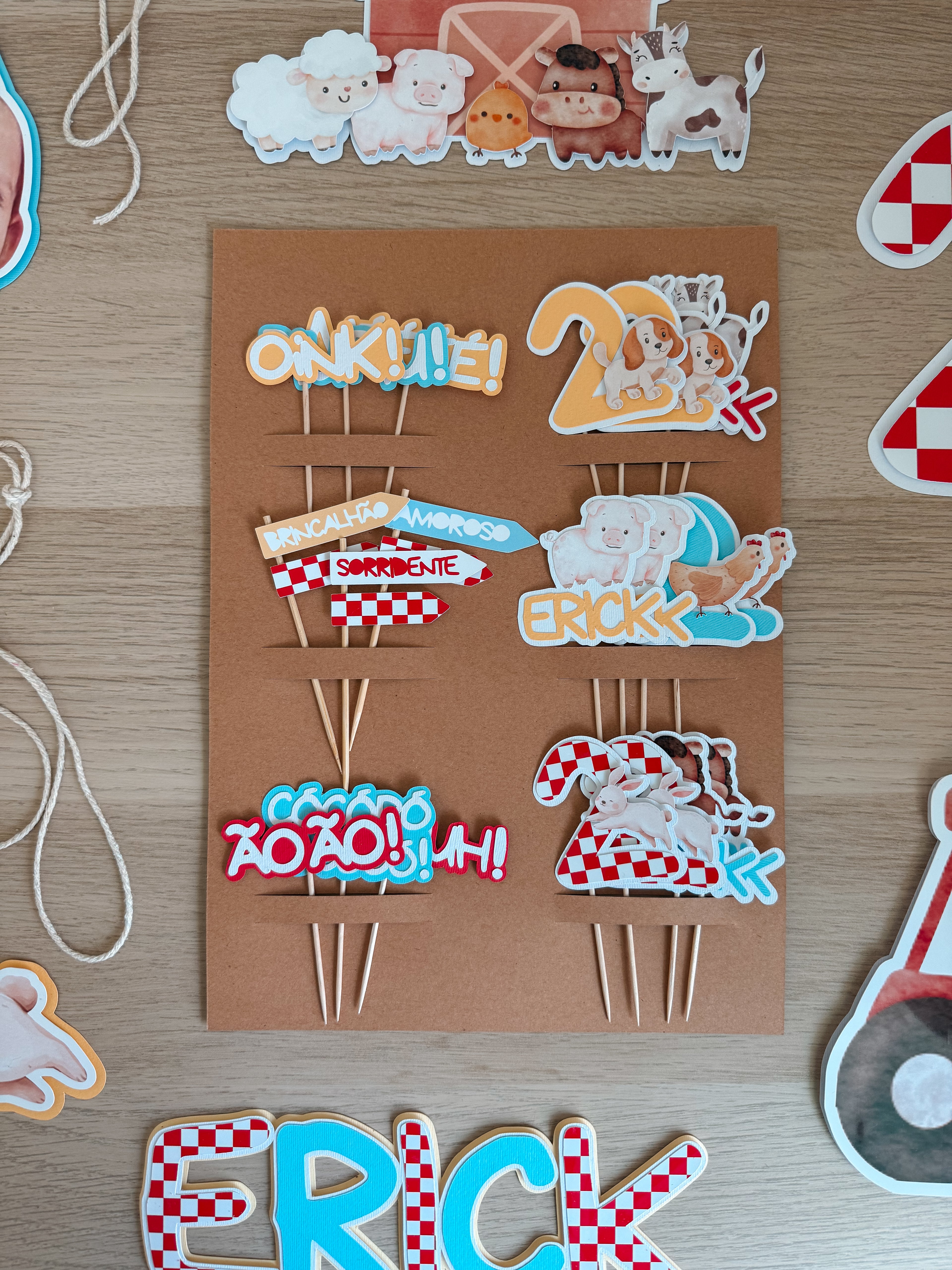 Animais da quinta | Mini toppers mix