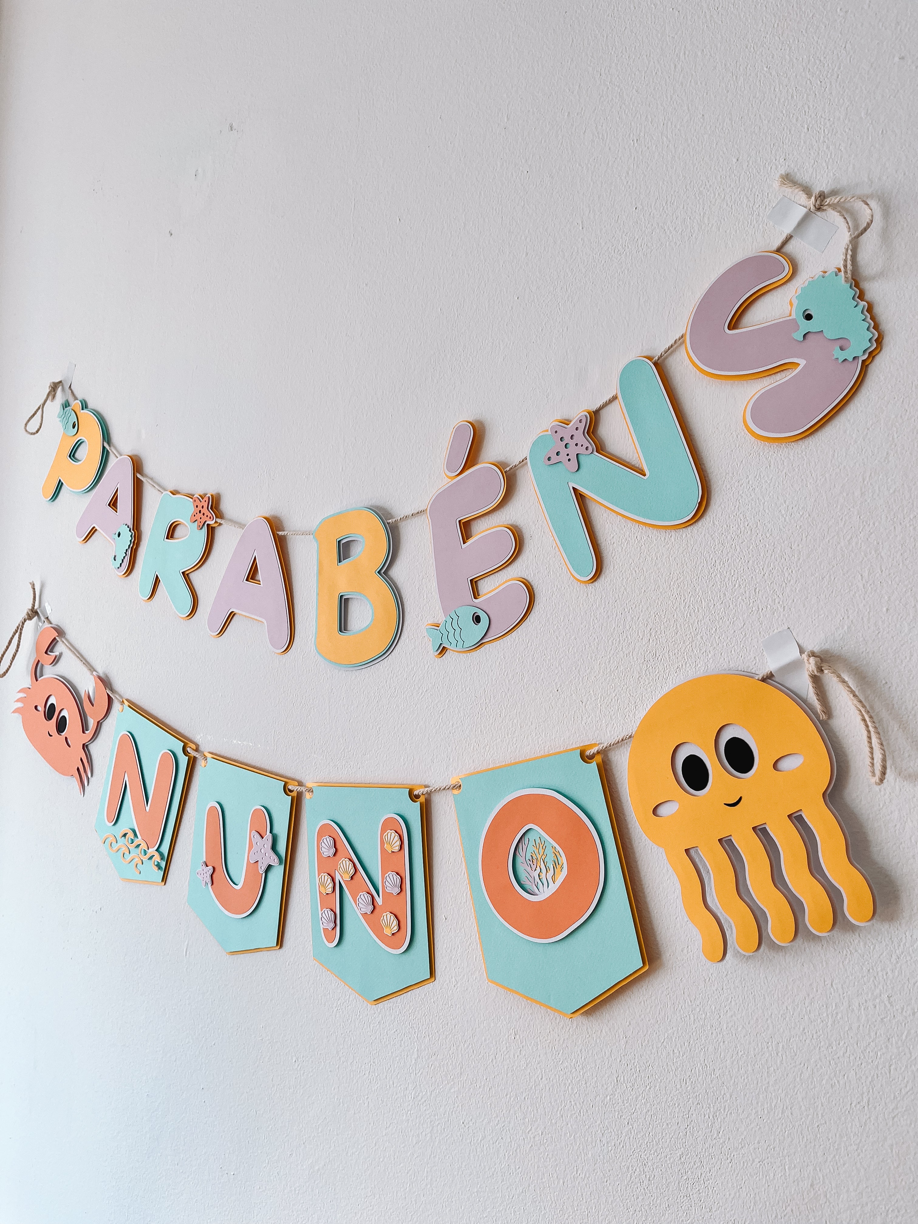 Fundo do mar | Bandeirola Parabéns