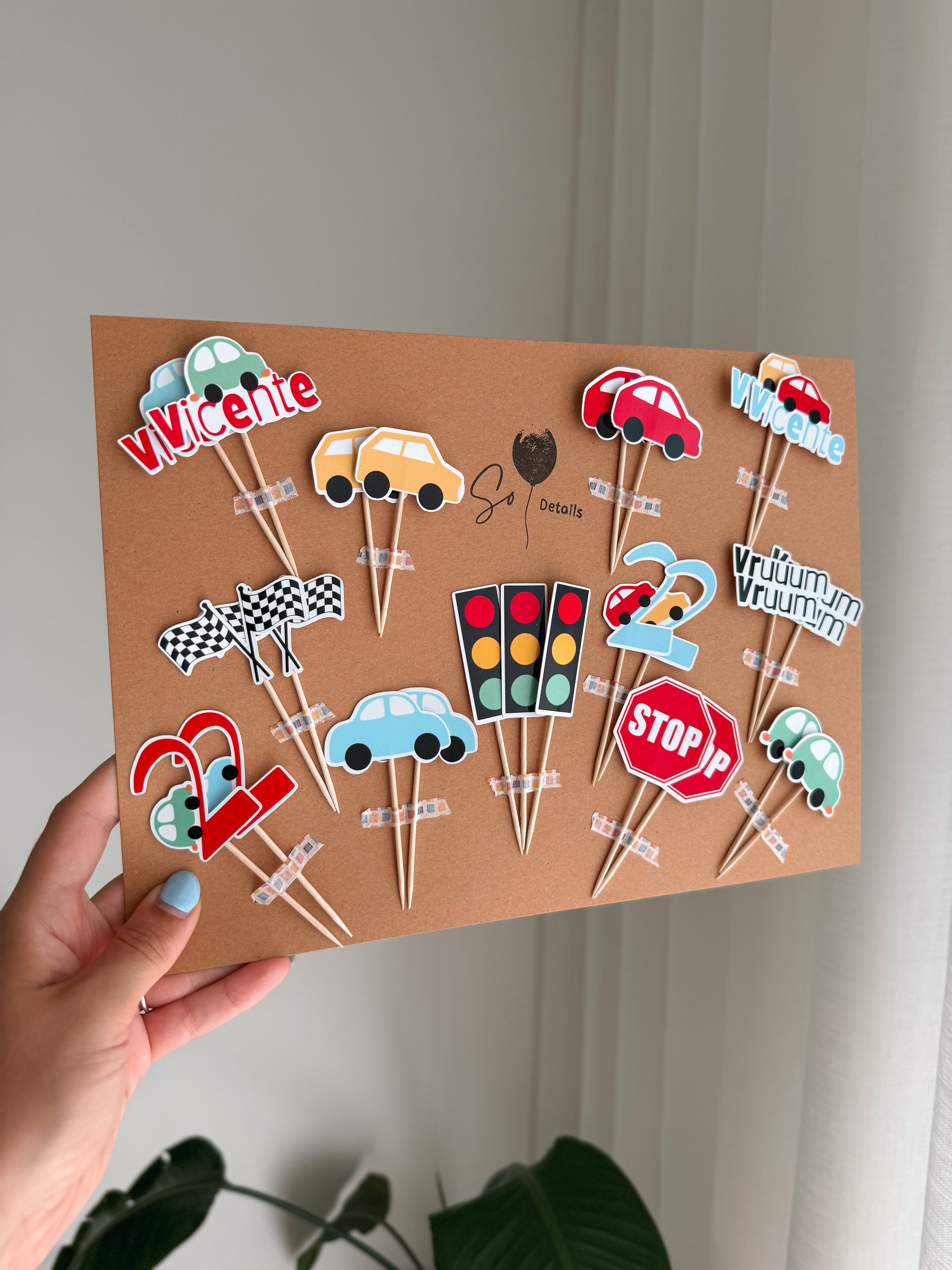 Carros | Mini toppers tema