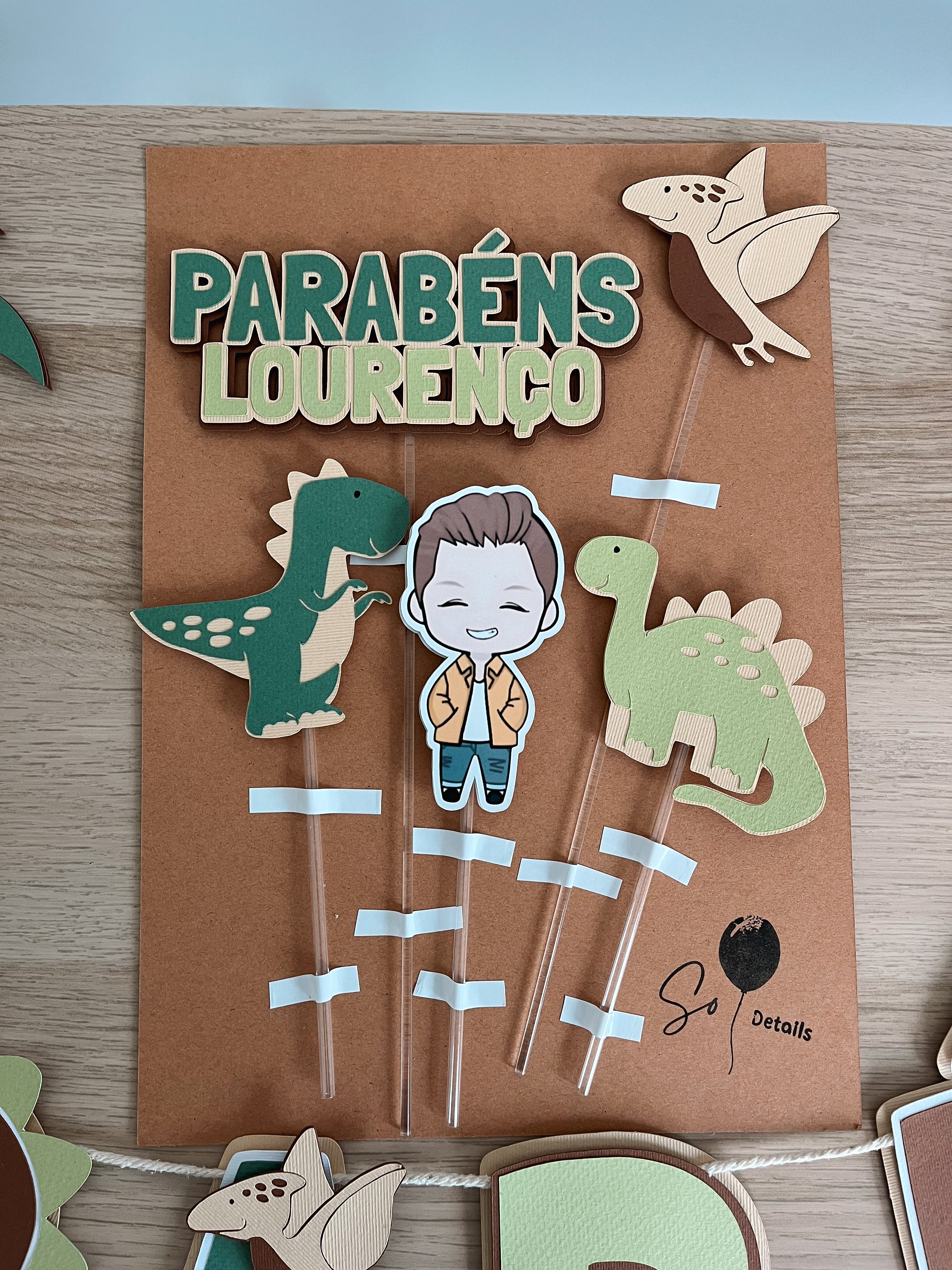 Dinos | Topo de bolo vários elementos