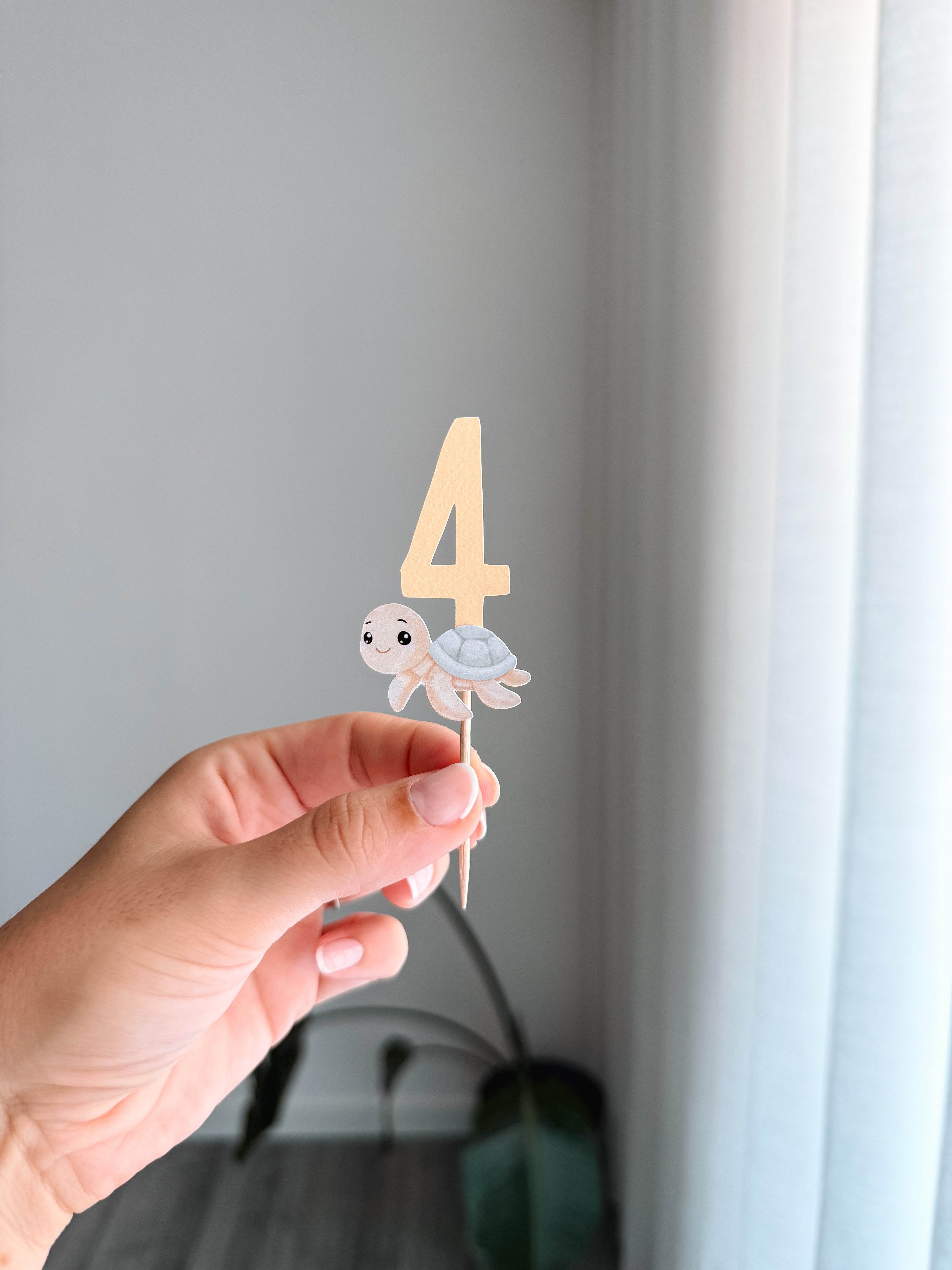 Animais do mar aquarela | Mini toppers tema