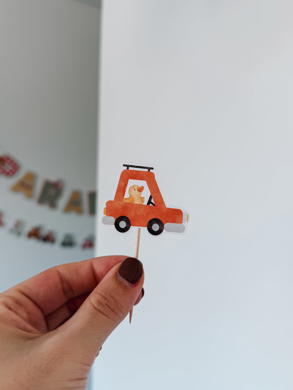 Quinta em veículos | mini toppers tema