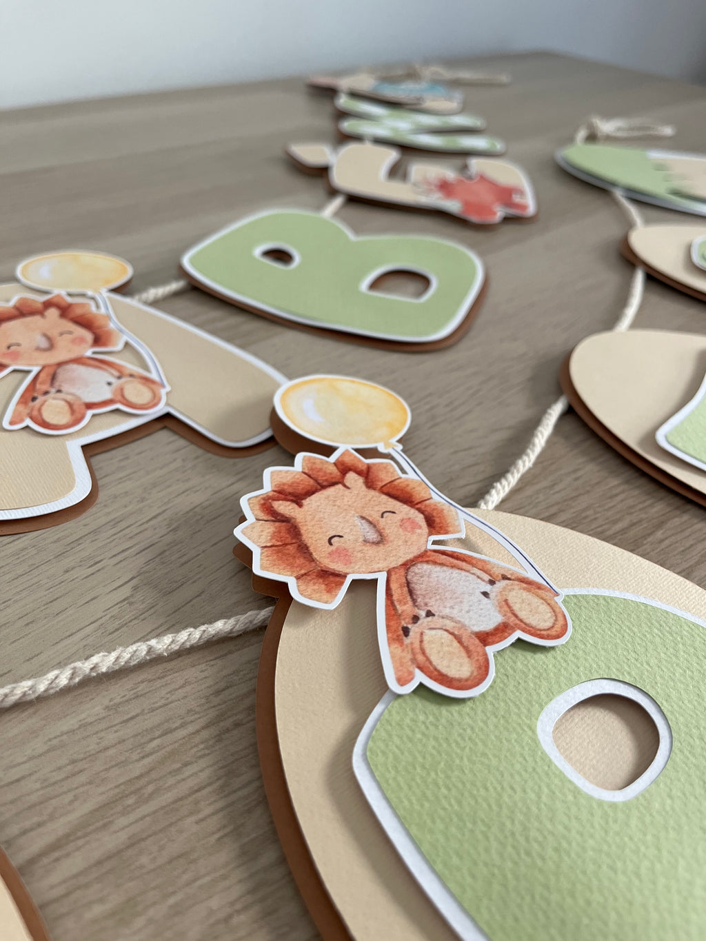 Dinossauros em festa | Bandeirola nome