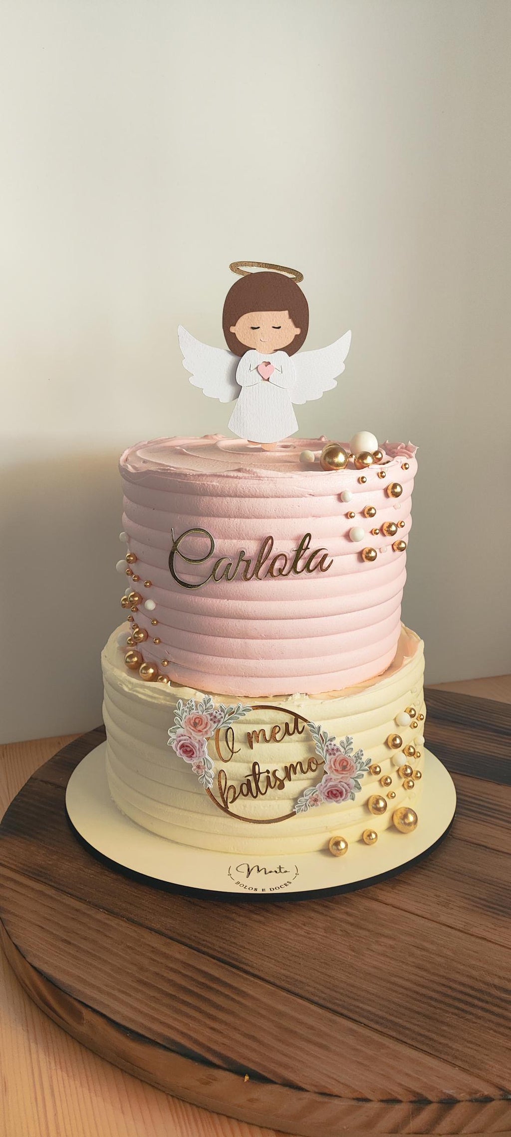 Menina Batismo |  Topo de bolo vários elementos
