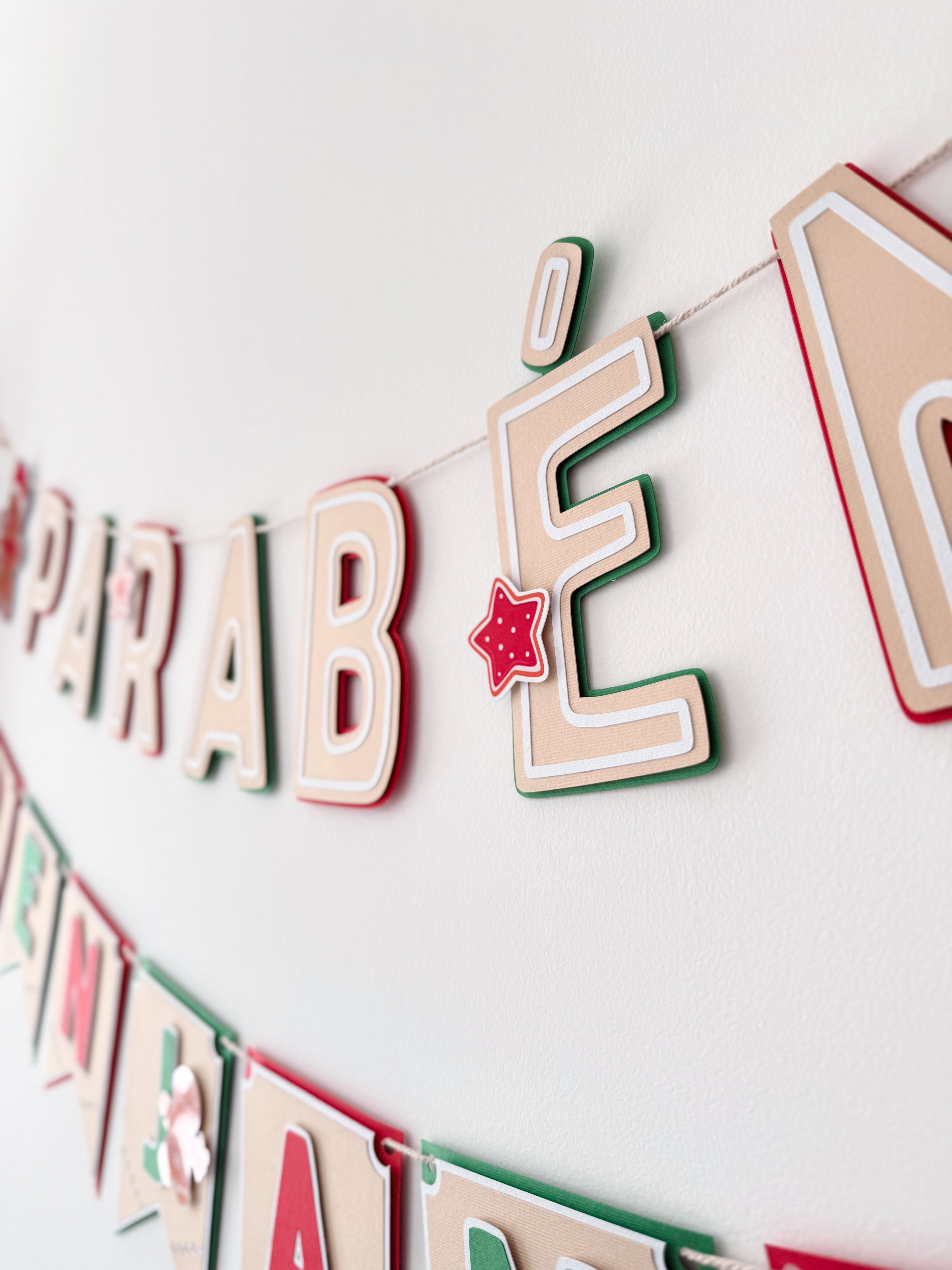 Gingerbread 2 | bandeirola parabéns