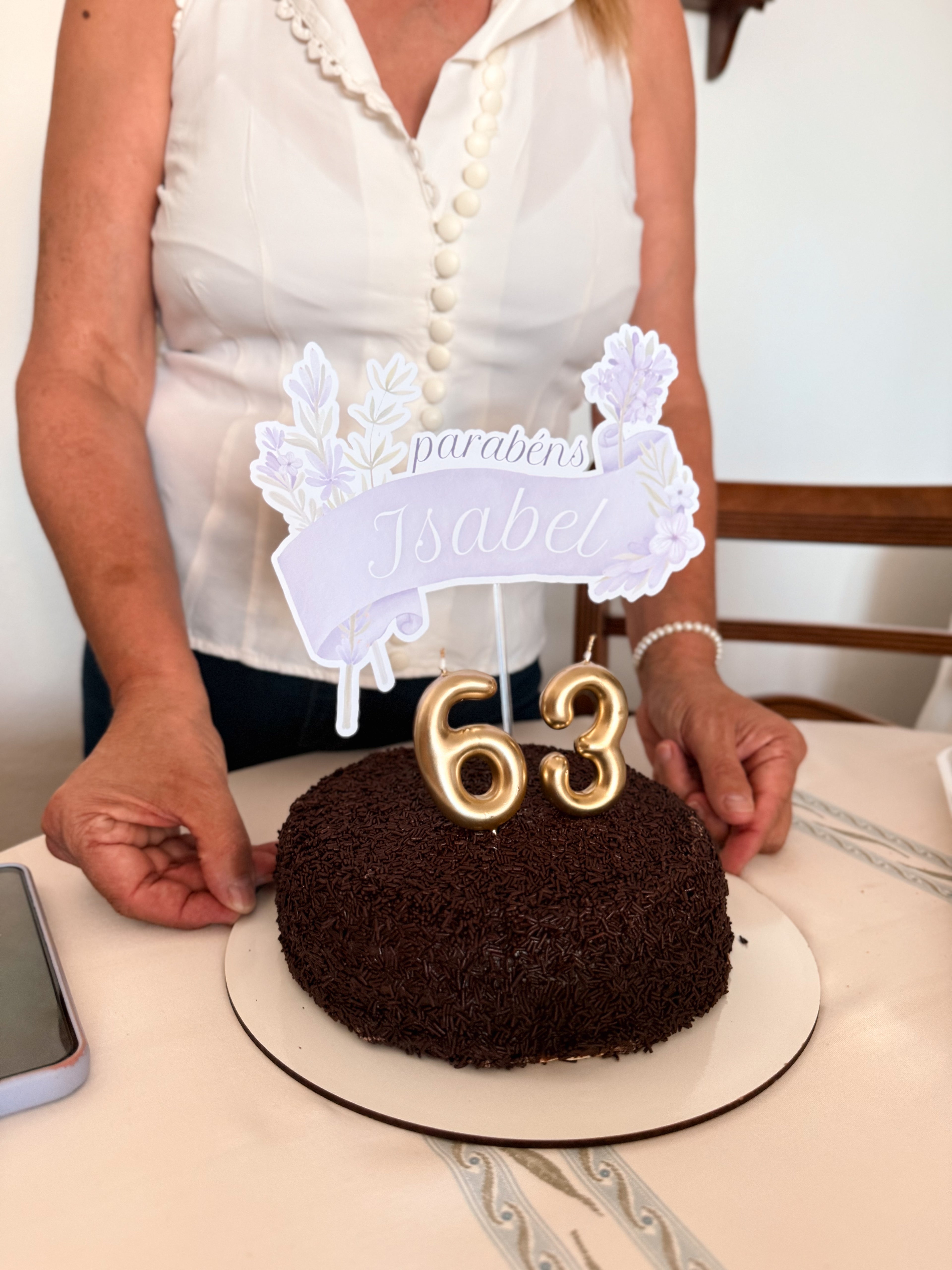 Lavanda | Topo de bolo simples