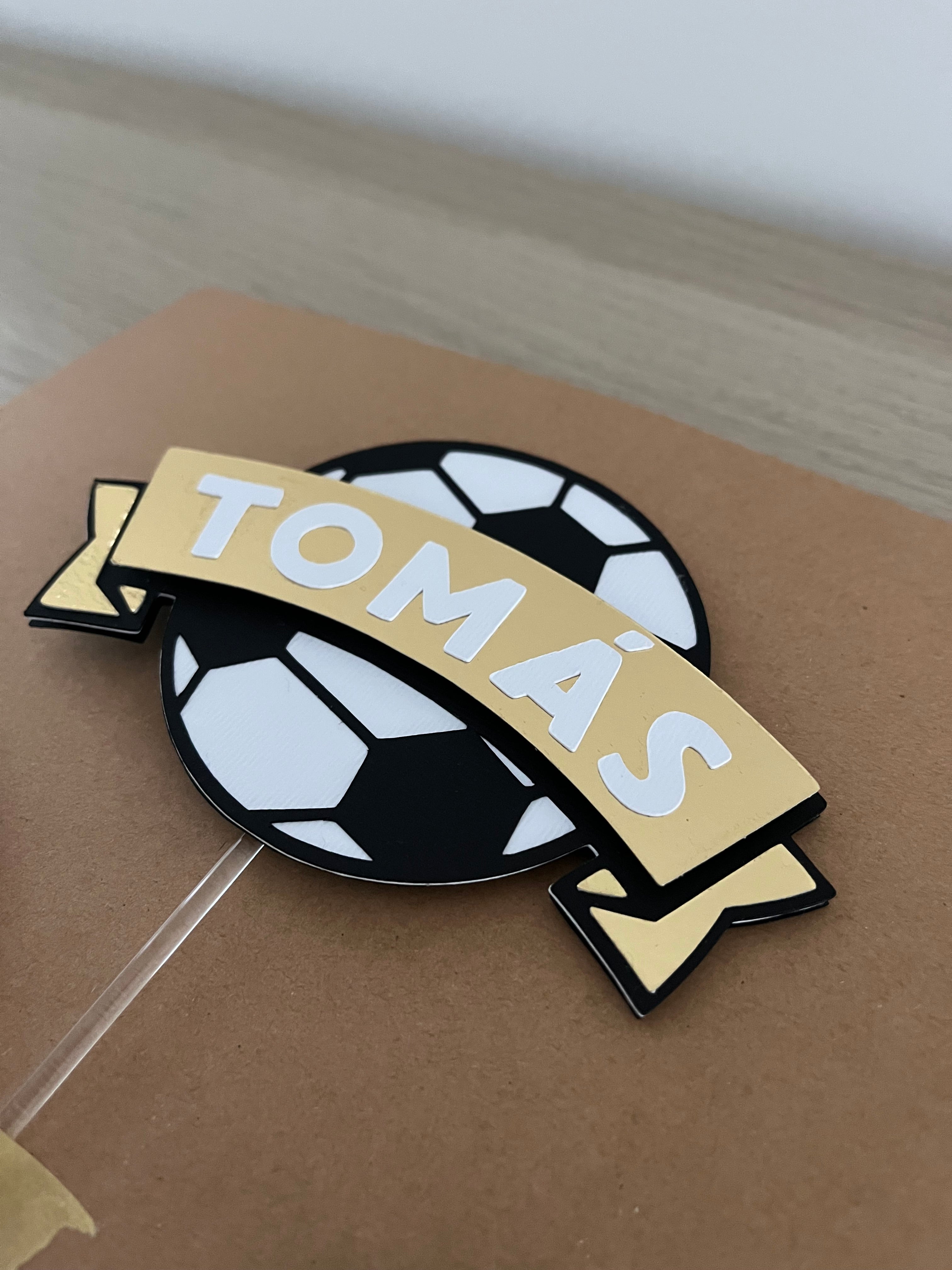 Bola futebol | Topo de bolo simples