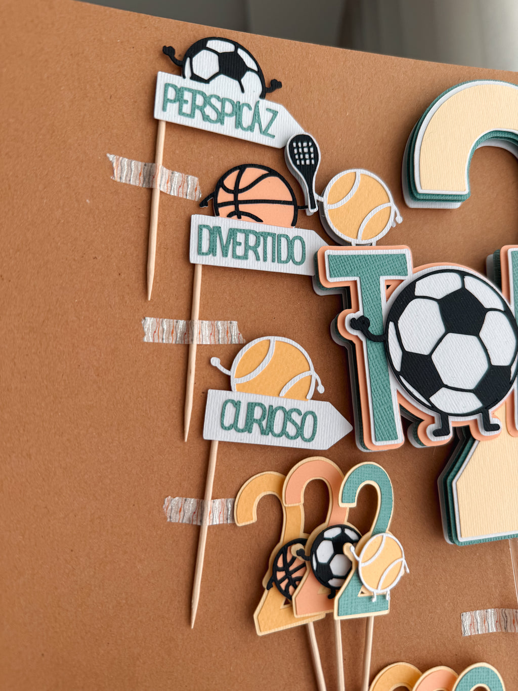 Bolas desportos | Mini toppers tema