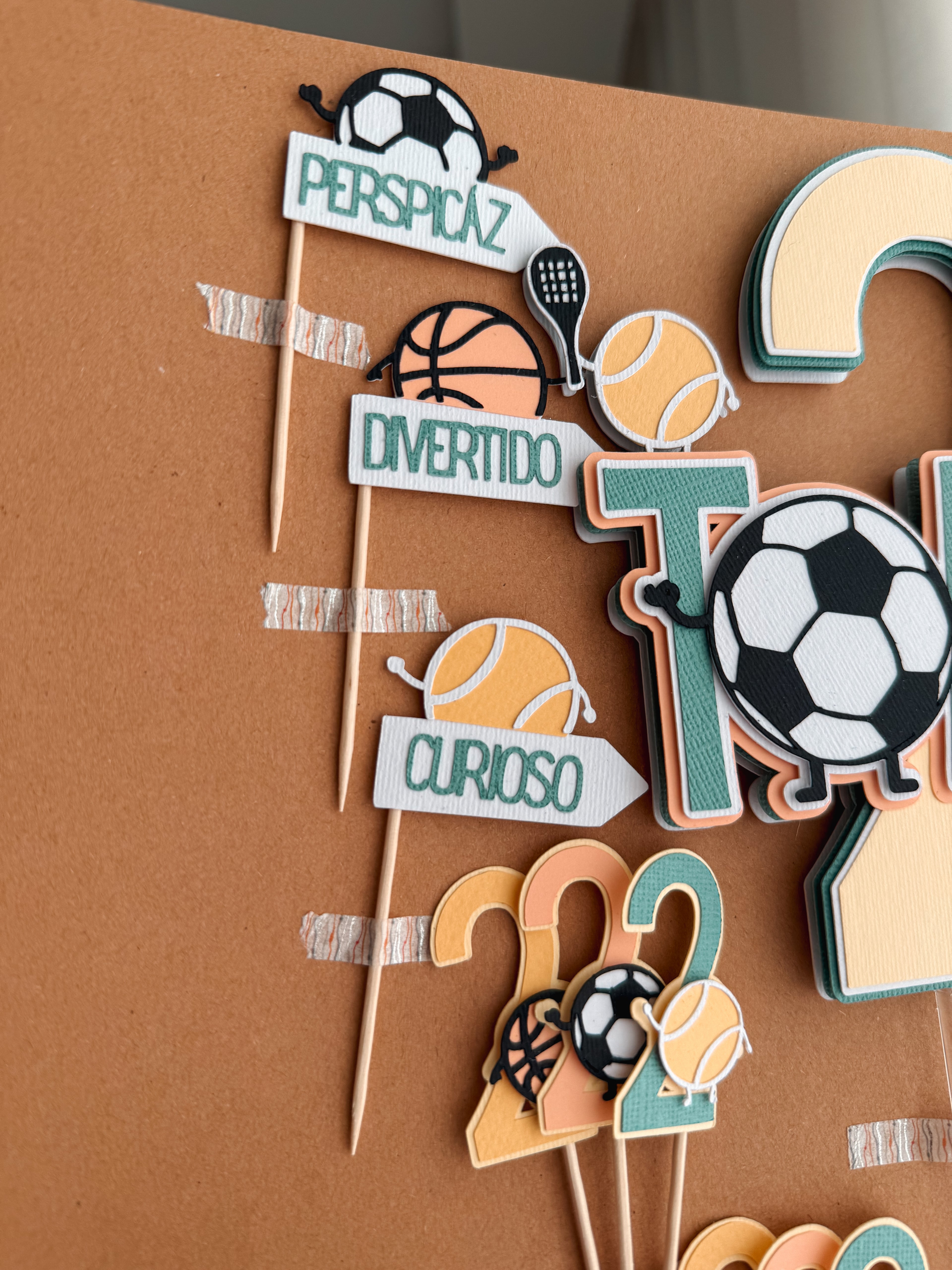 Bolas desportos | Mini toppers tema