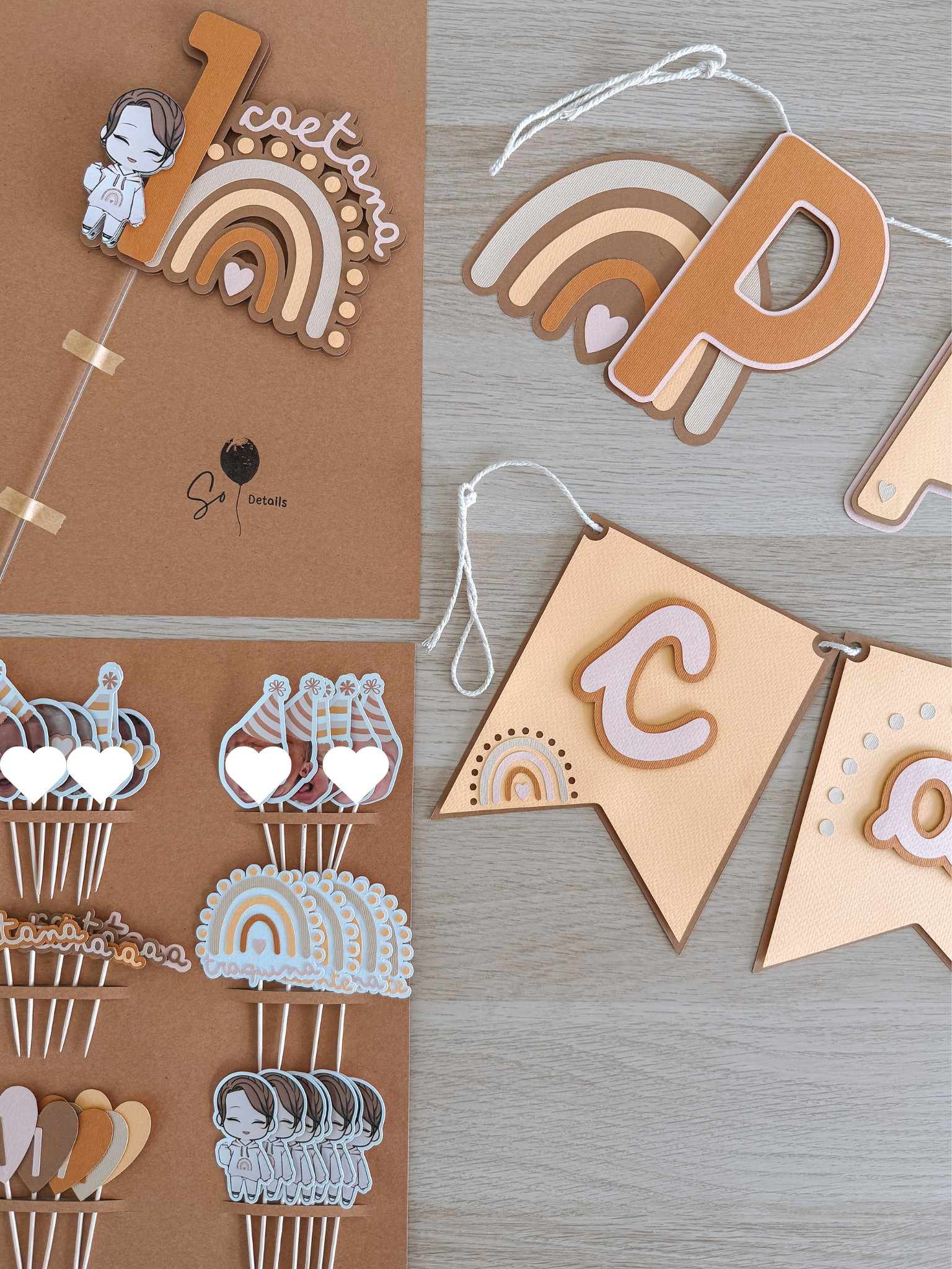 Arcos íris boho | Mini toppers mix