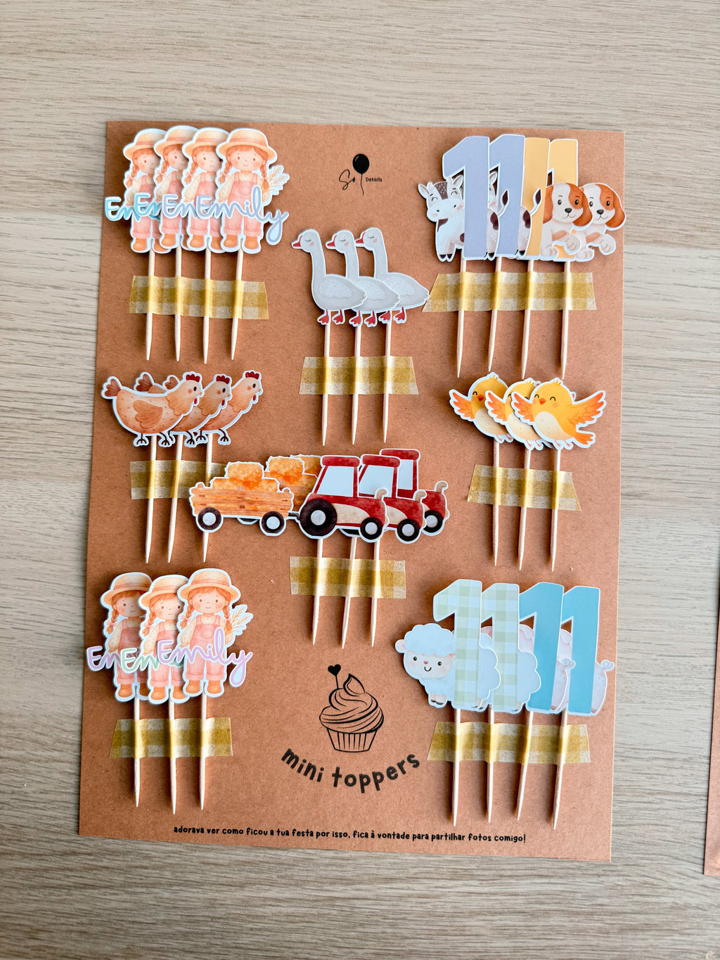 Quinta menina | mini toppers tema