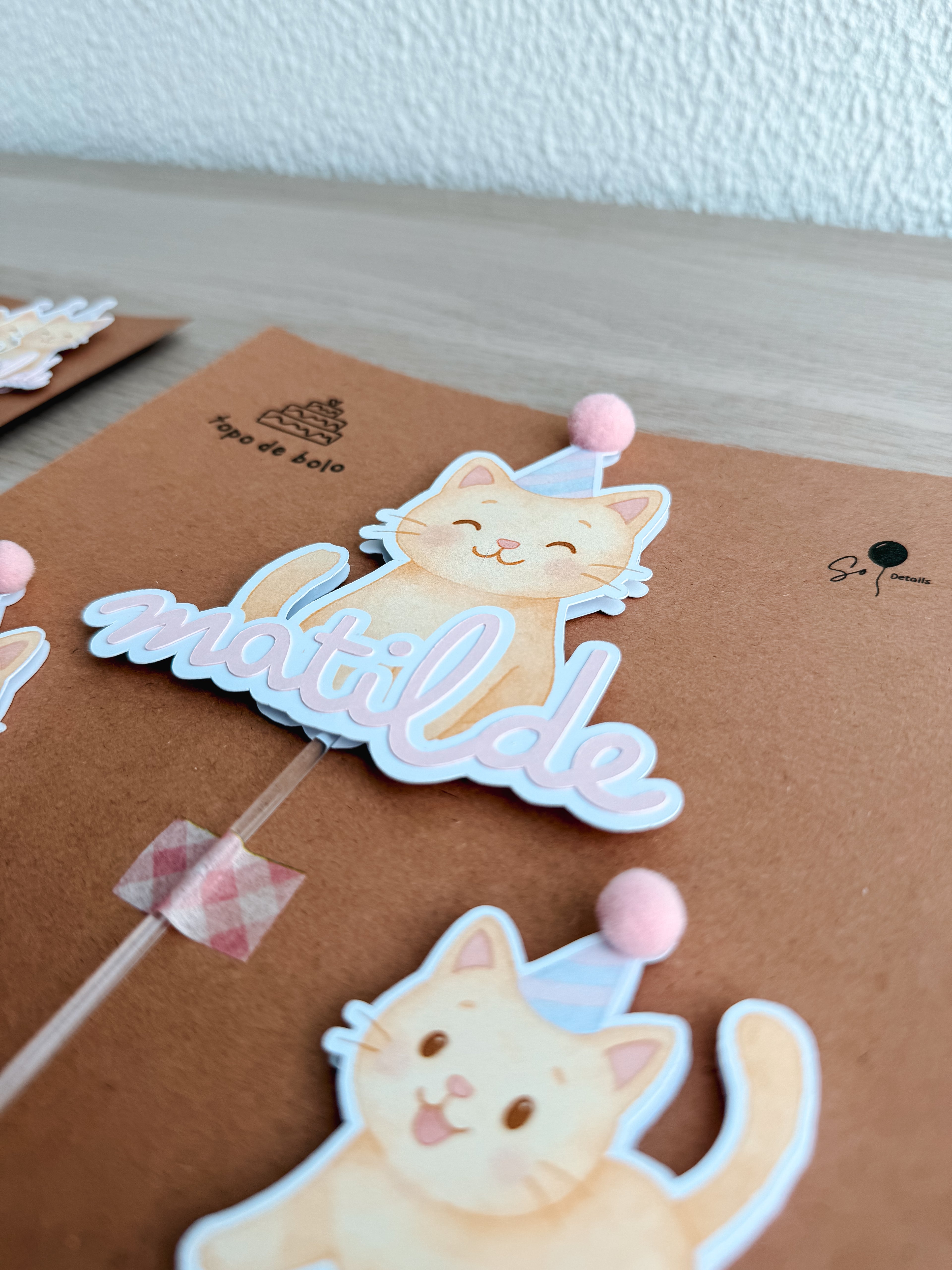 Gatinhos | Topo de bolo vários elementos