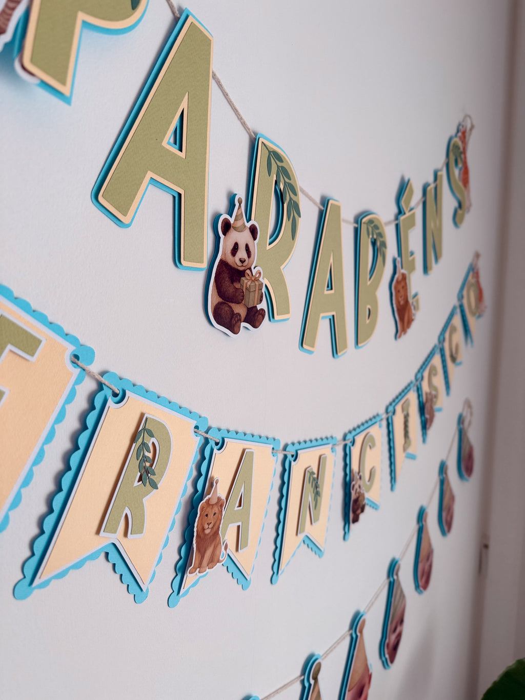 Animais 3 | Bandeirola parabéns