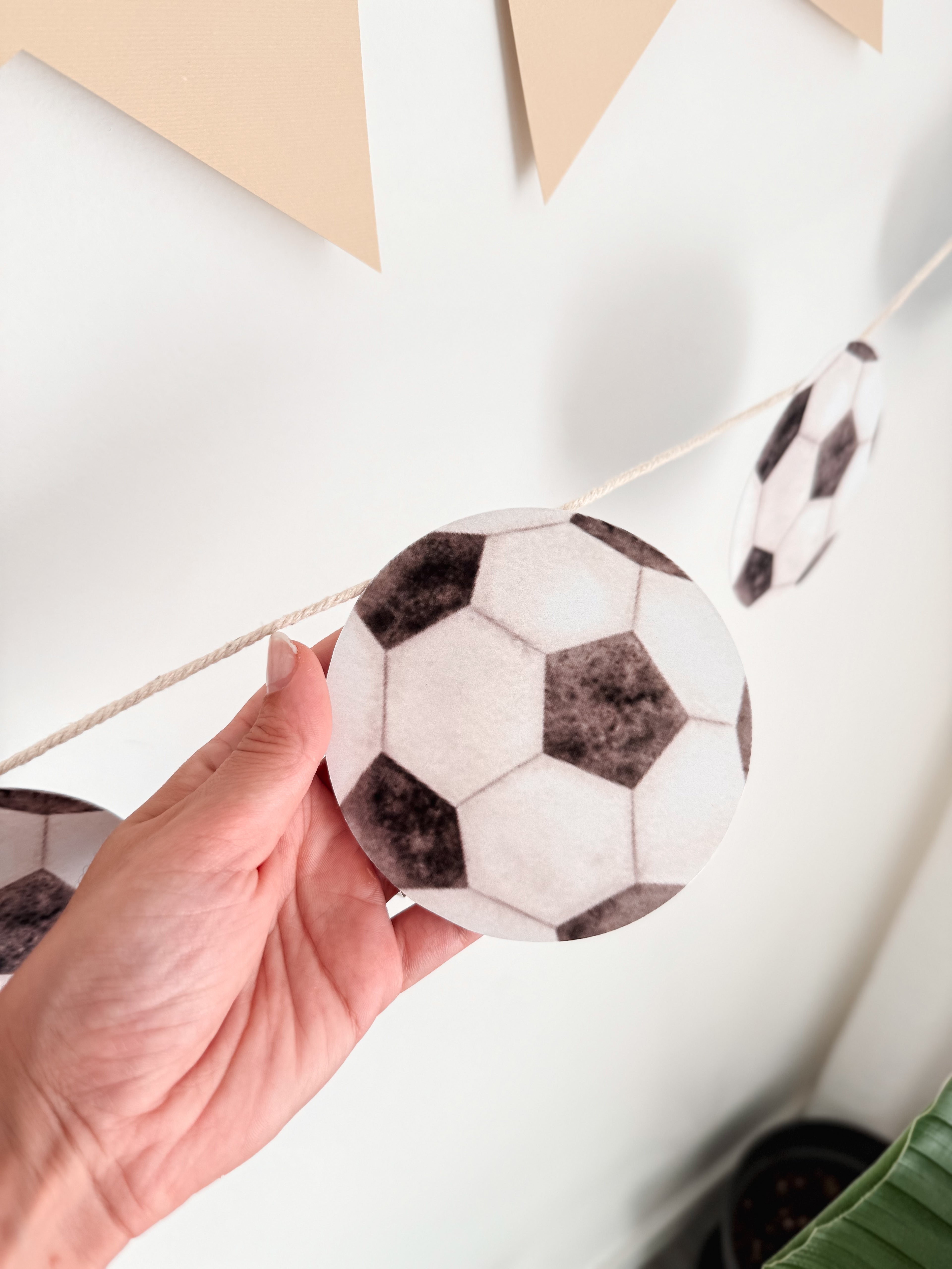 Futebol aquarela | Bandeirola tema